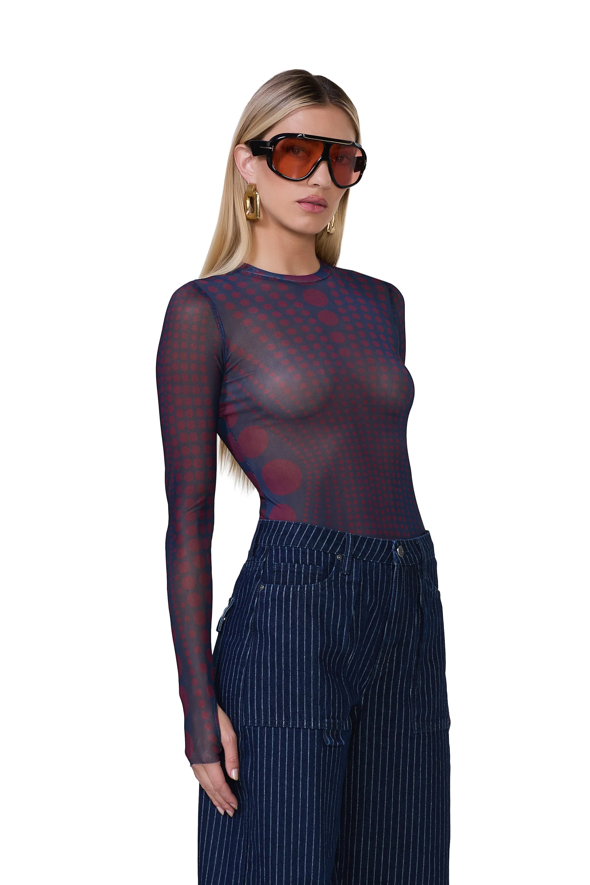 Kaylee Top - Navy Illusion sold by AFRM product image thumbnail 3