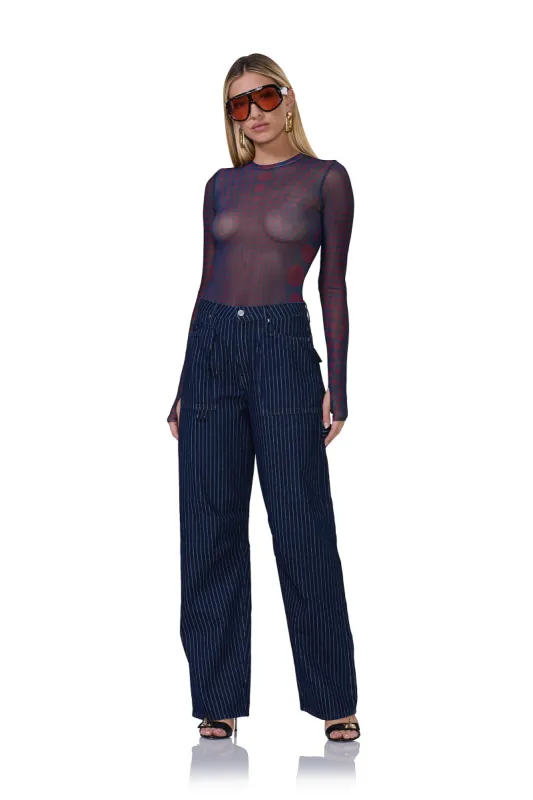 Kaylee Top - Navy Illusion sold by AFRM