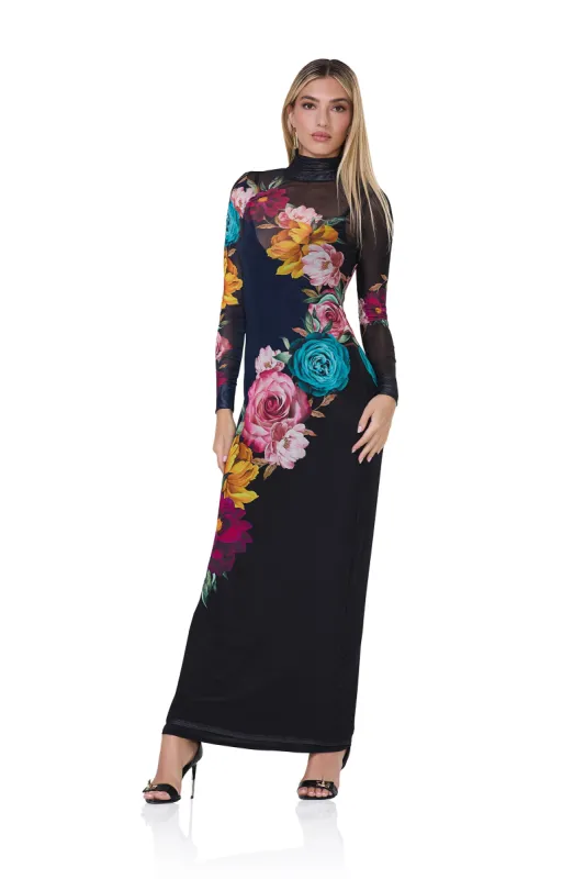 Billie Dress - Navy Block Floral sold by AFRM