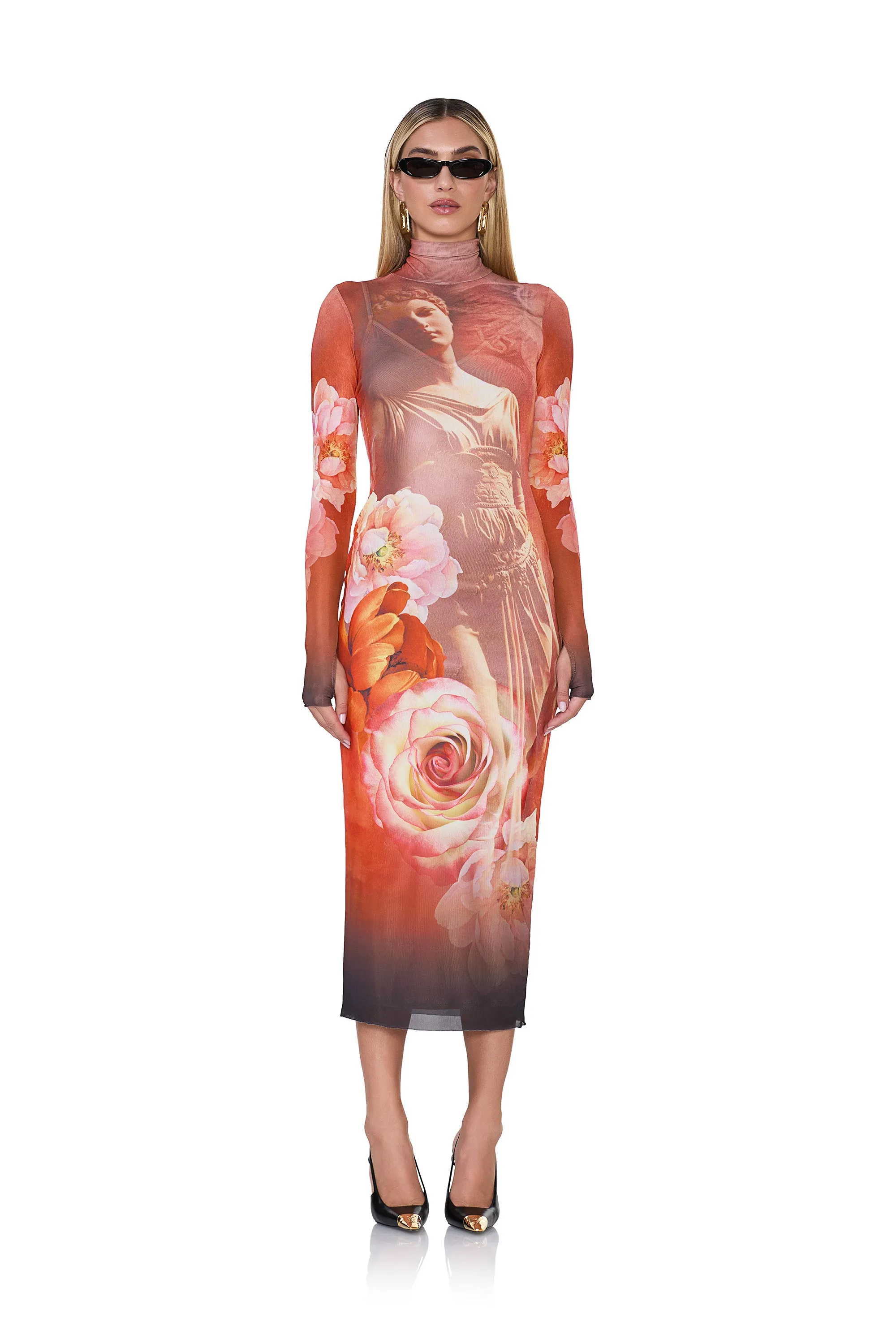 Shailene Dress - Rose Statue sold by AFRM