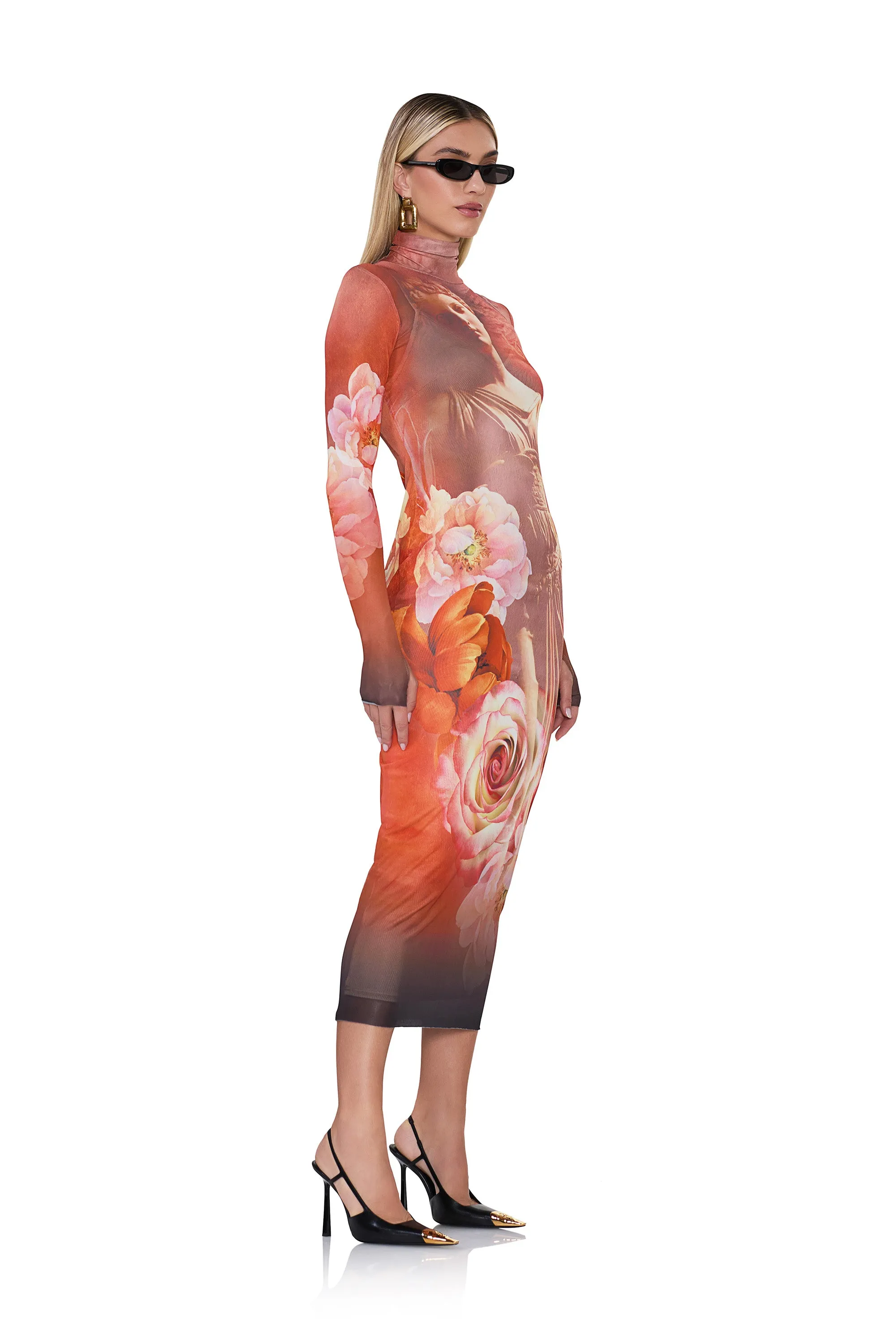 Shailene Dress - Rose Statue sold by AFRM product image thumbnail 3