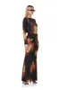 Issa Dress - Noir Blur sold by AFRM