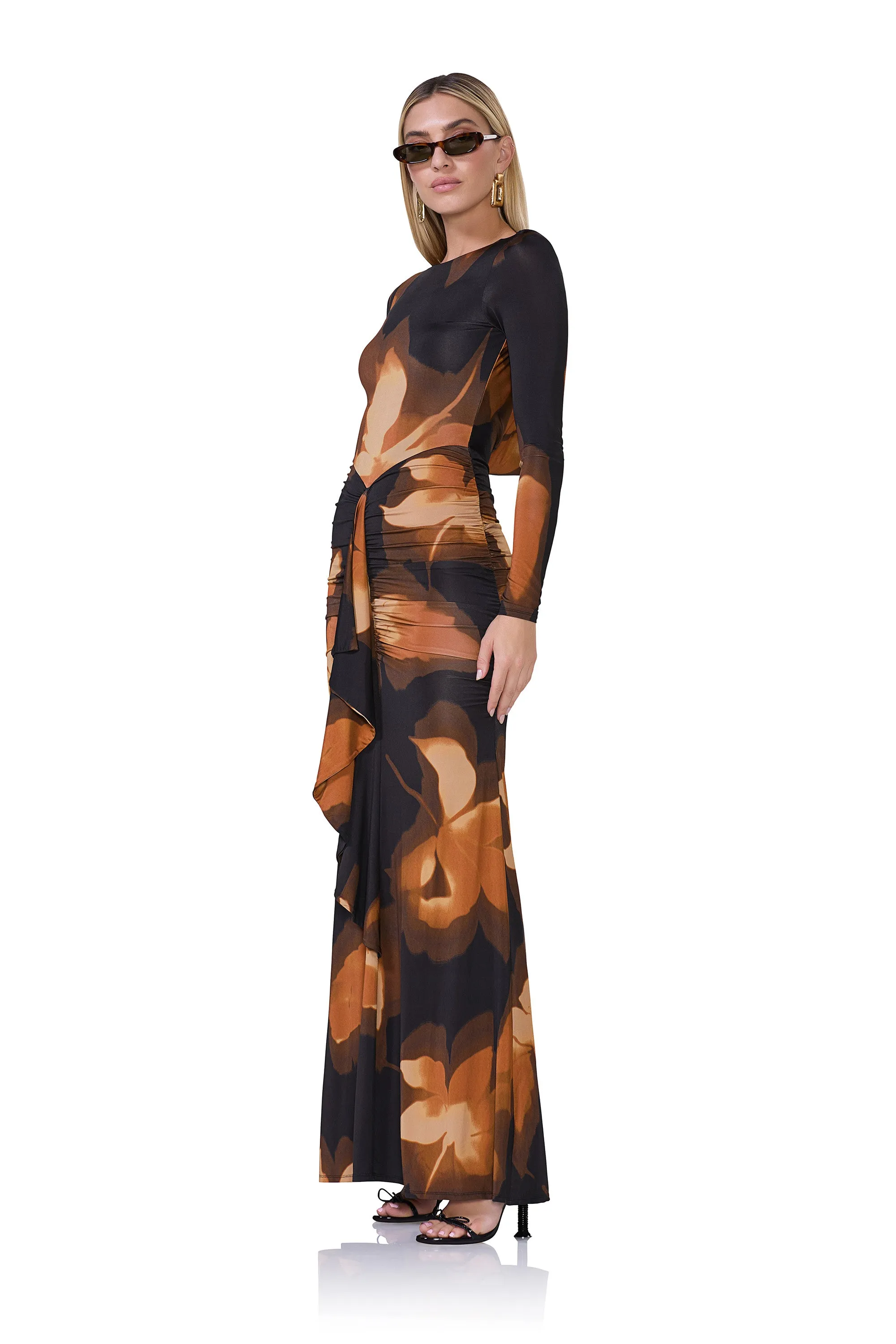 Issa Dress - Noir Blur sold by AFRM product image thumbnail 2