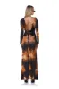 Issa Dress - Noir Blur sold by AFRM