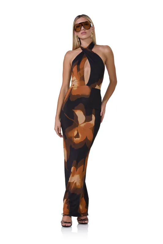 Genie Dress - Noir Blur sold by AFRM