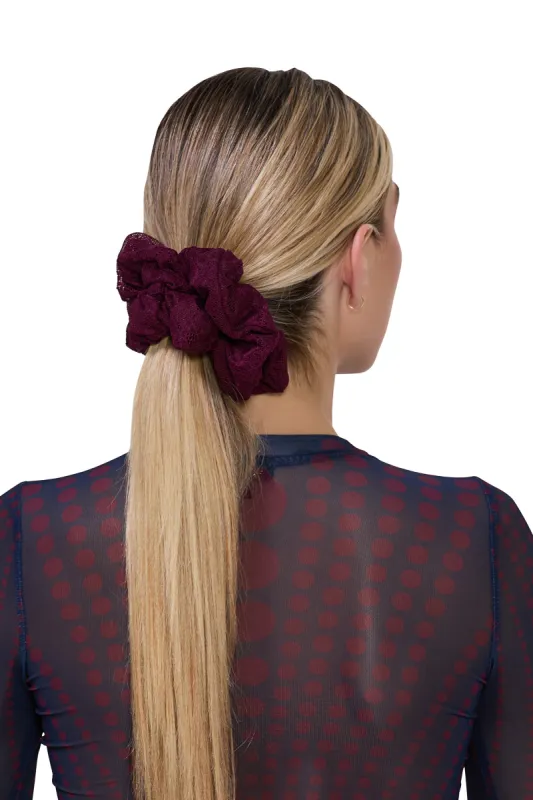 AFRM Lace Scrunchie - Fig sold by AFRM