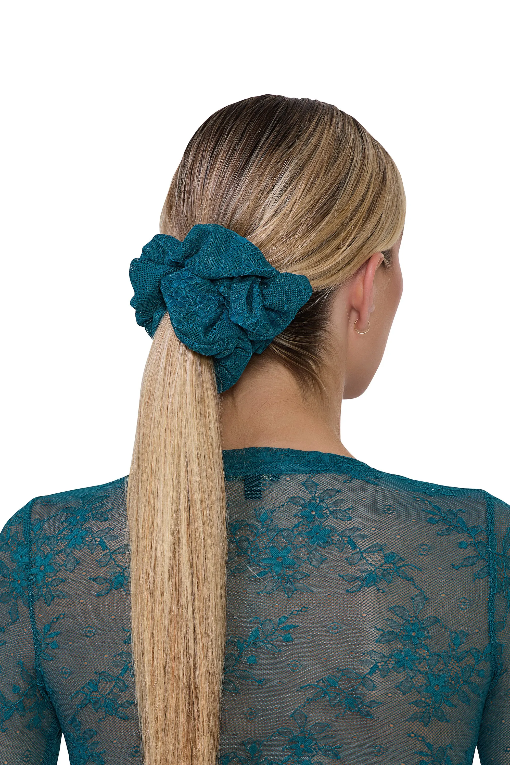 AFRM Lace Scrunchie - Spruce sold by AFRM