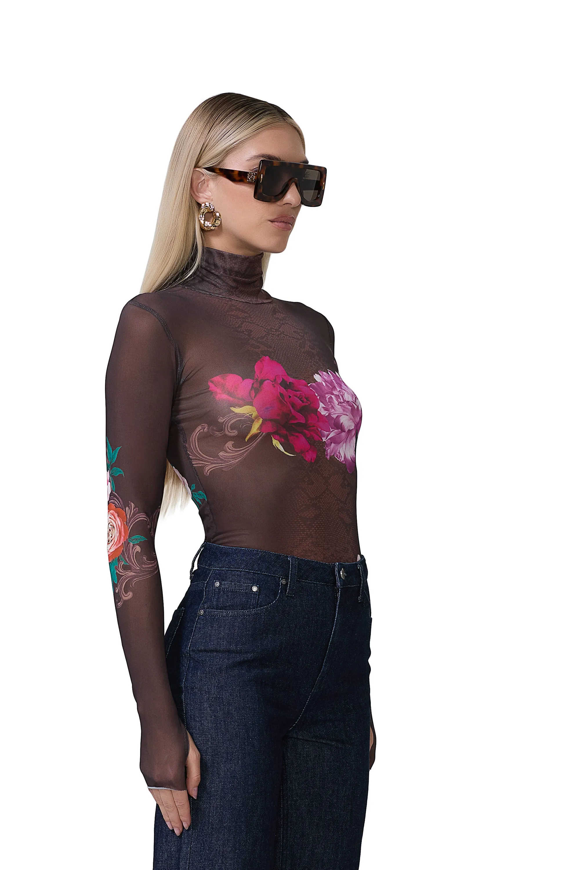 Zadie Top - Snake Floral sold by AFRM product image thumbnail 3