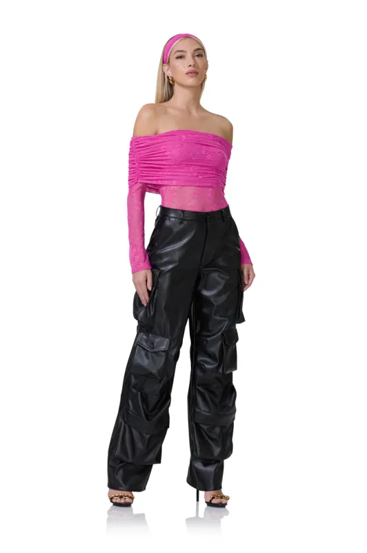 Lennox Lace Bodysuit - Cosmo Pink sold by AFRM