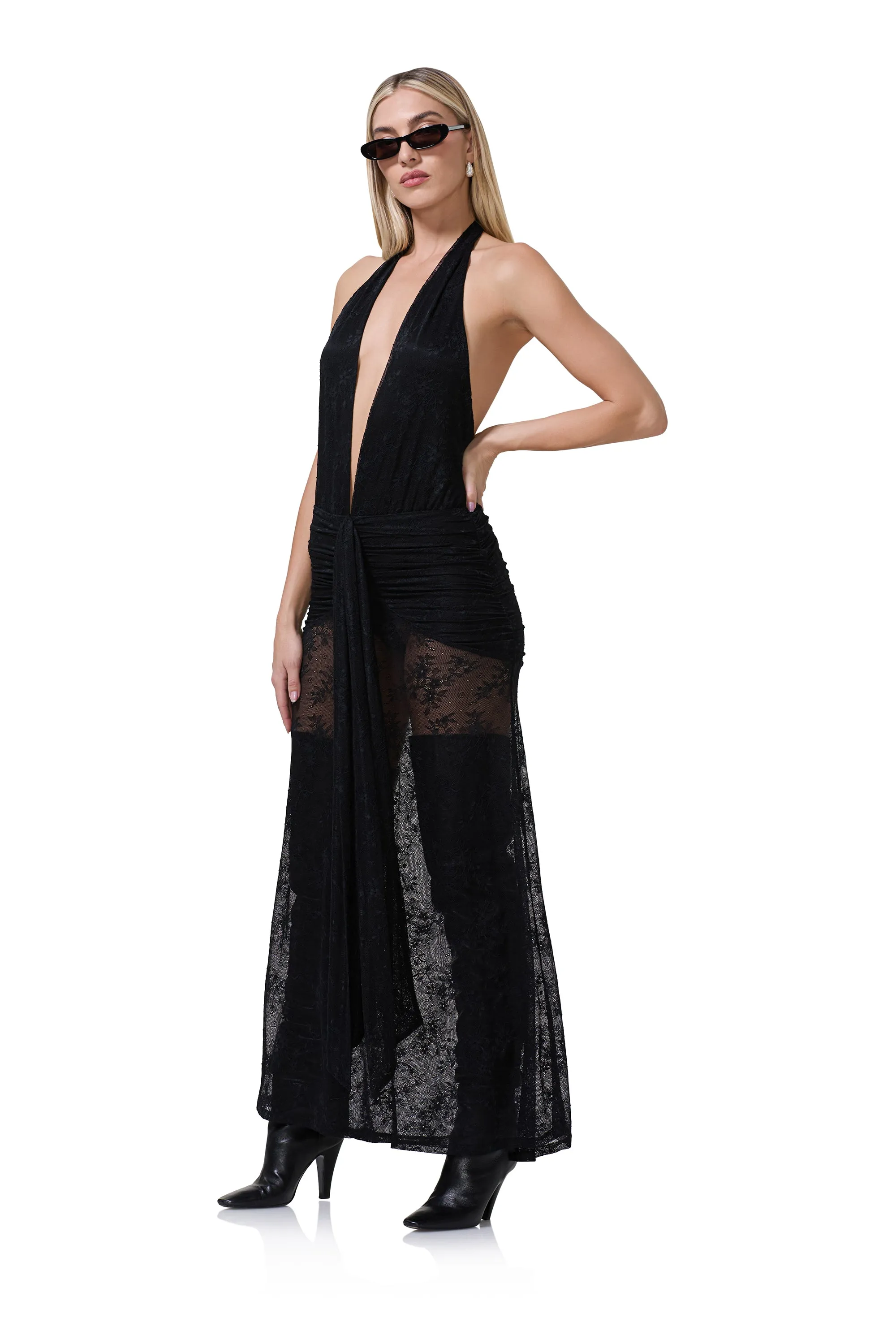 Heidi Lace Dress - Noir sold by AFRM product image thumbnail 2