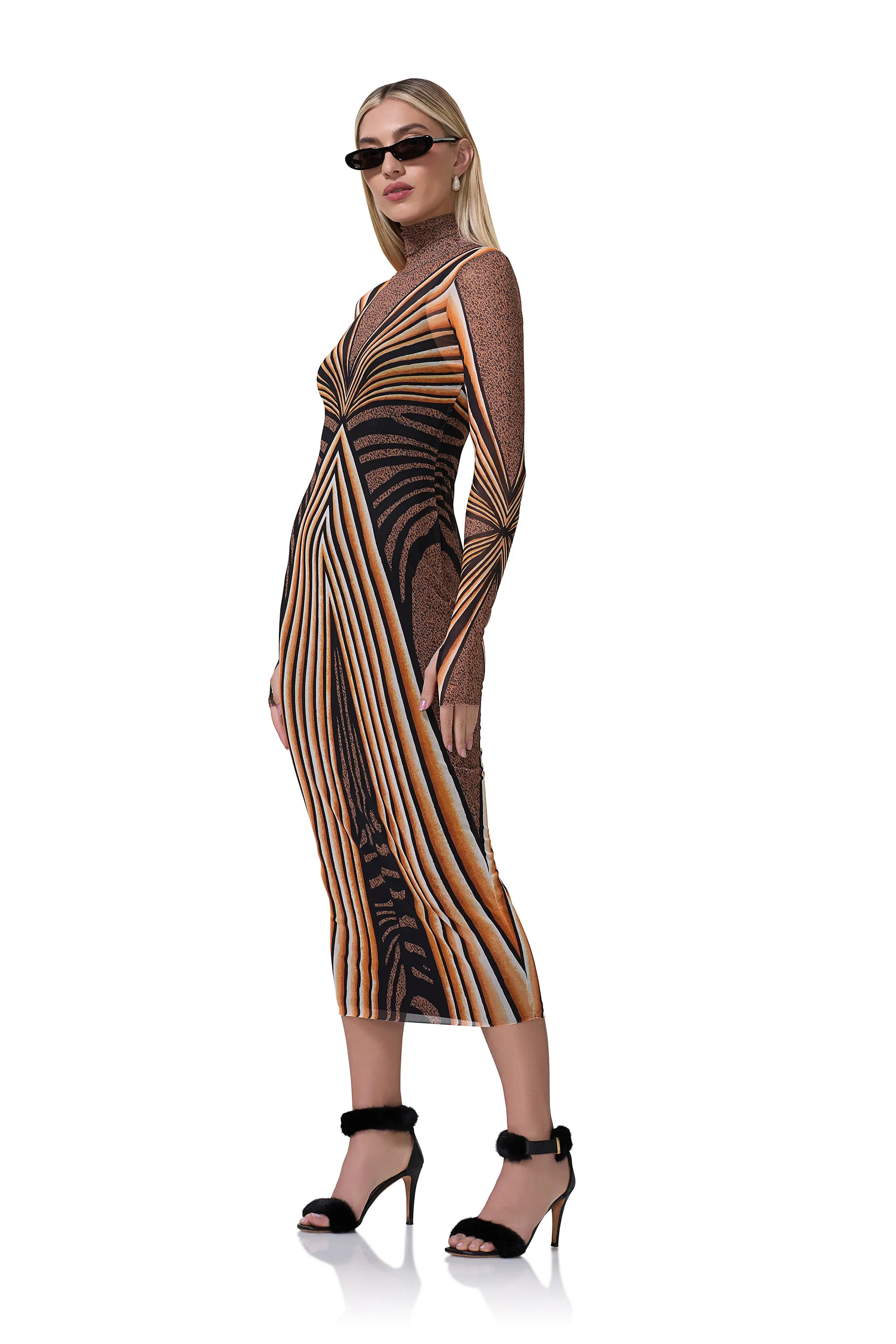 Shailene Dress - Caramel Animal sold by AFRM product image thumbnail 2