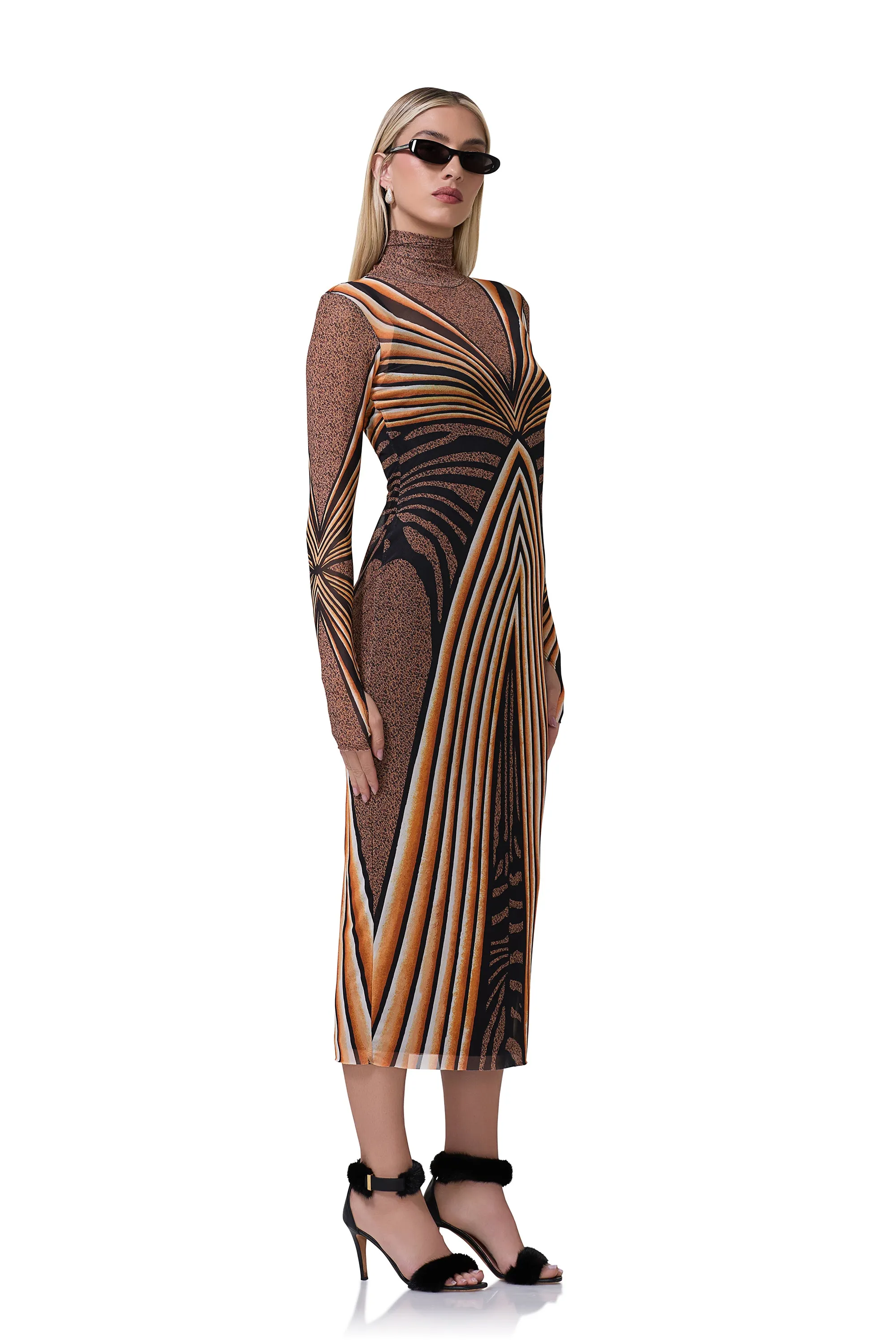 Shailene Dress - Caramel Animal sold by AFRM product image thumbnail 3
