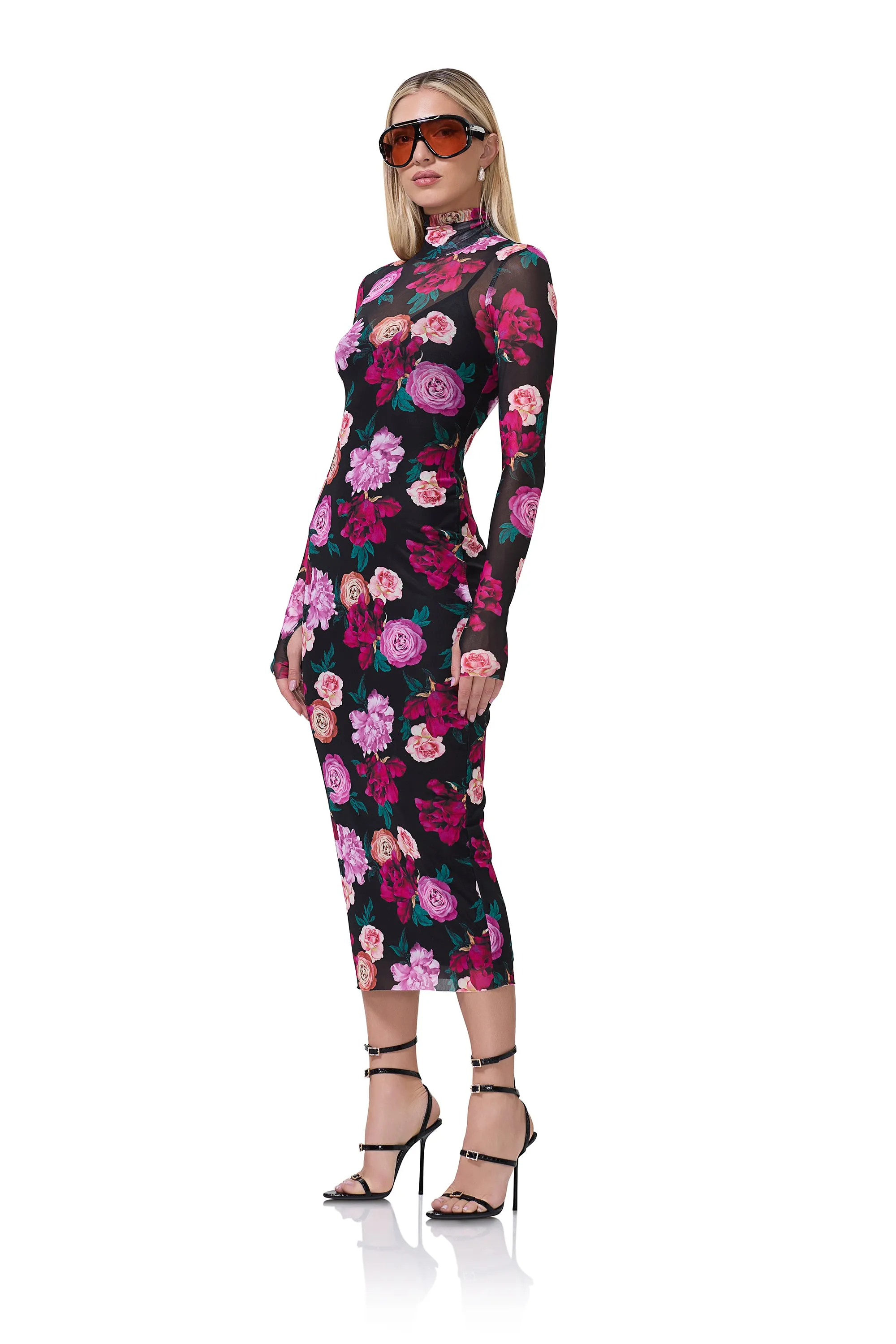 Shailene Dress - Midnight Rose sold by AFRM product image thumbnail 2