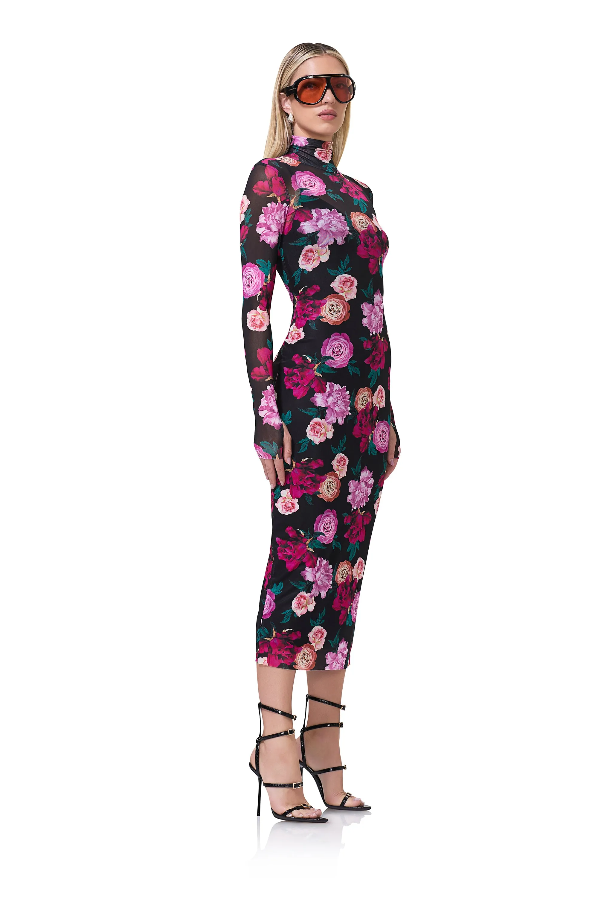Shailene Dress - Midnight Rose sold by AFRM product image thumbnail 3
