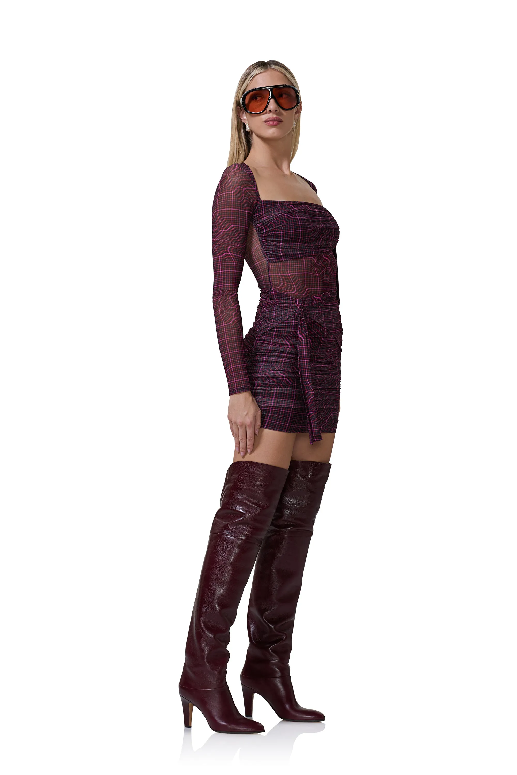 Kylie Dress - Twisted Plaid sold by AFRM product image thumbnail 3