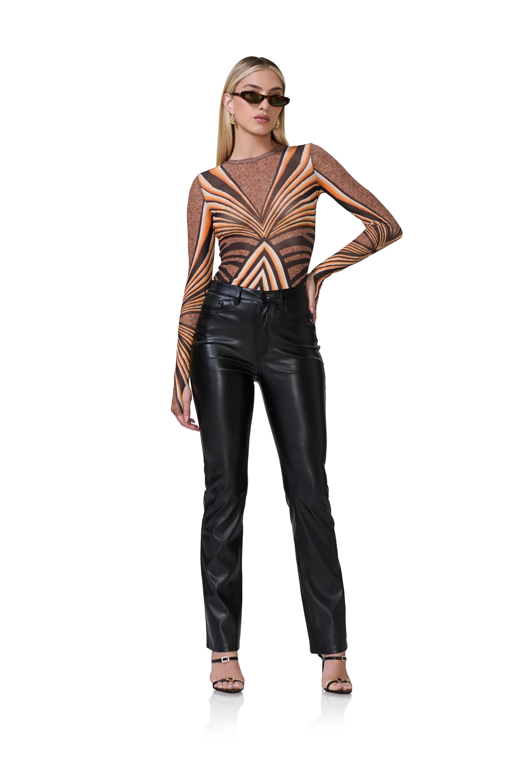 Kaylee Top - Caramel Animal sold by AFRM