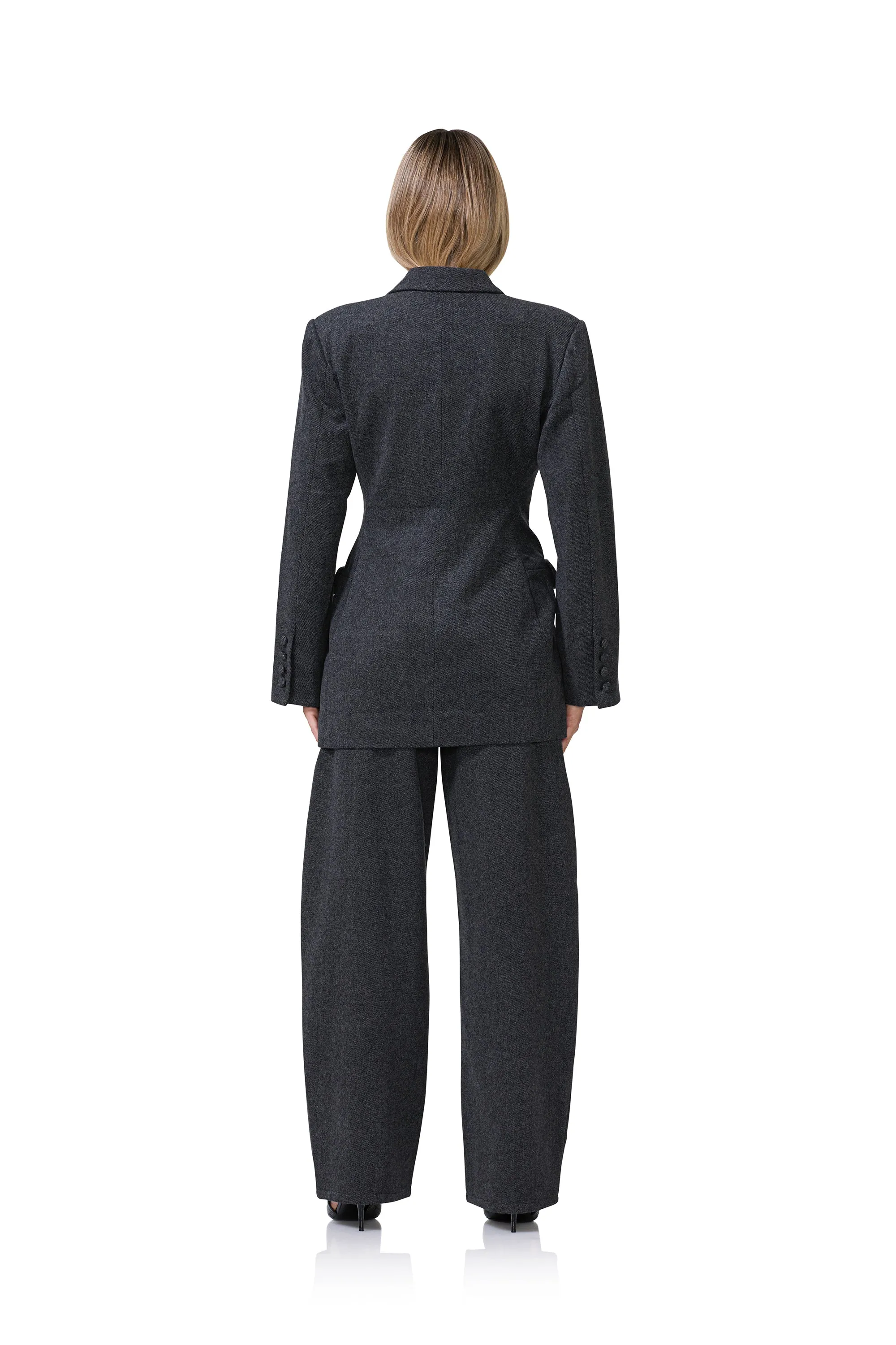 Jemima Blazer - Grey Tweed sold by AFRM product image thumbnail 4