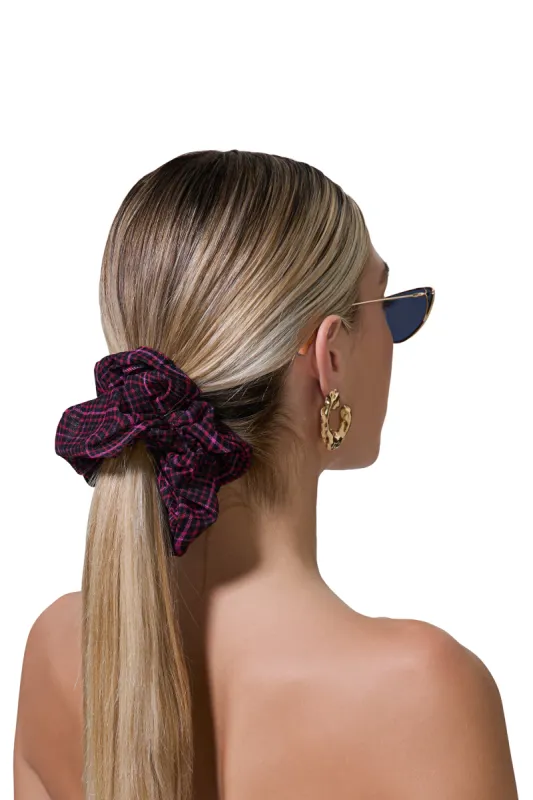 AFRM Oversized Scrunchie - Twisted Plaid made by AFRM