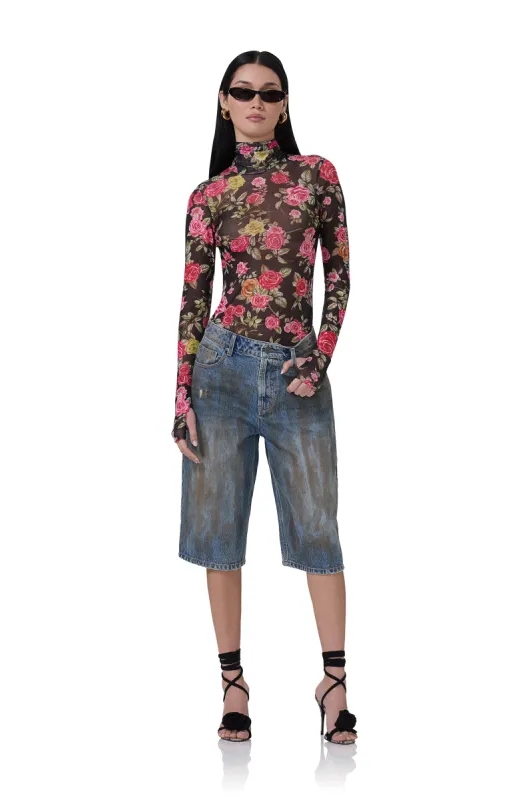 Zadie Top - Wallpaper Rose sold by AFRM