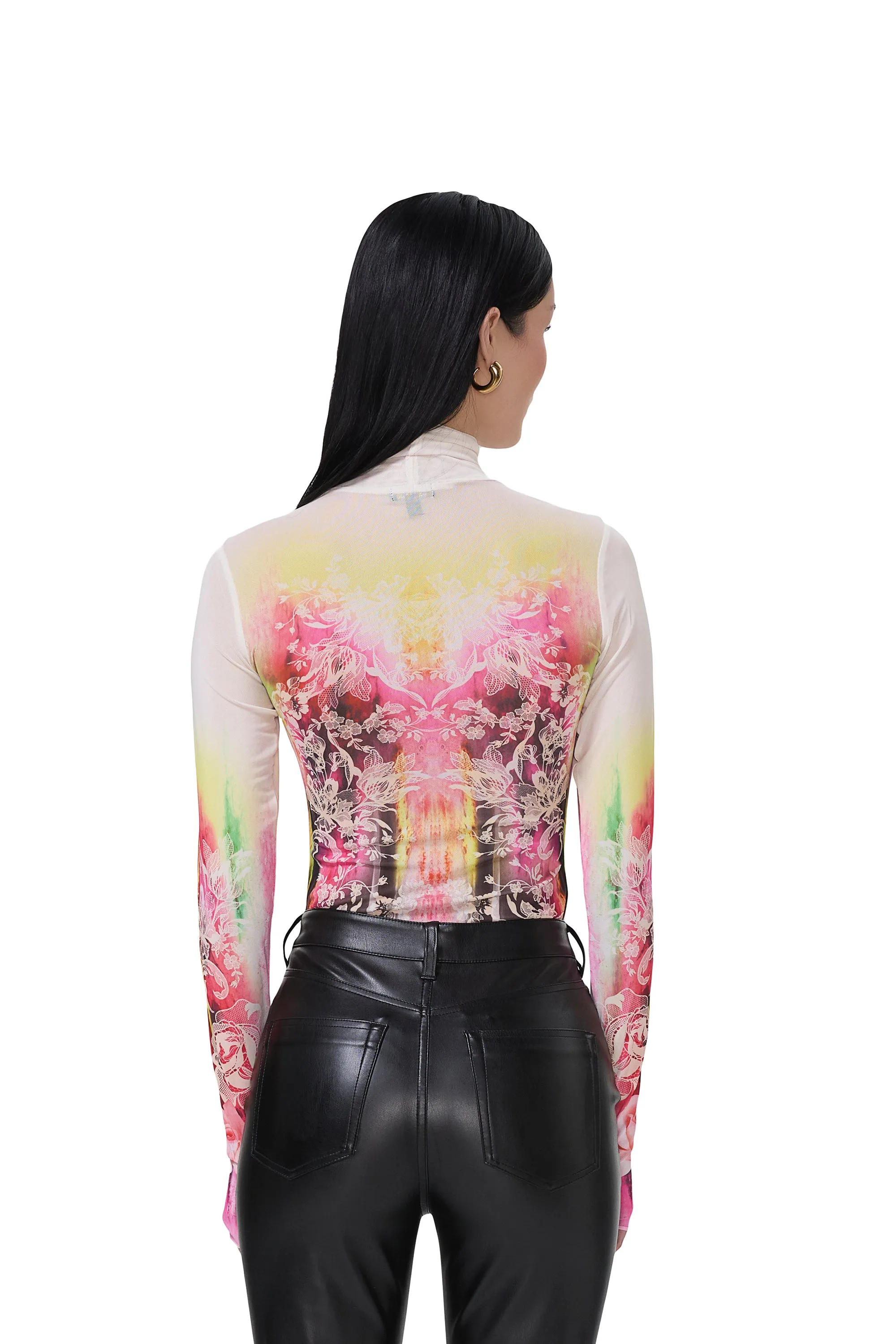 Zadie Top - Grunge Lace sold by AFRM product image thumbnail 4