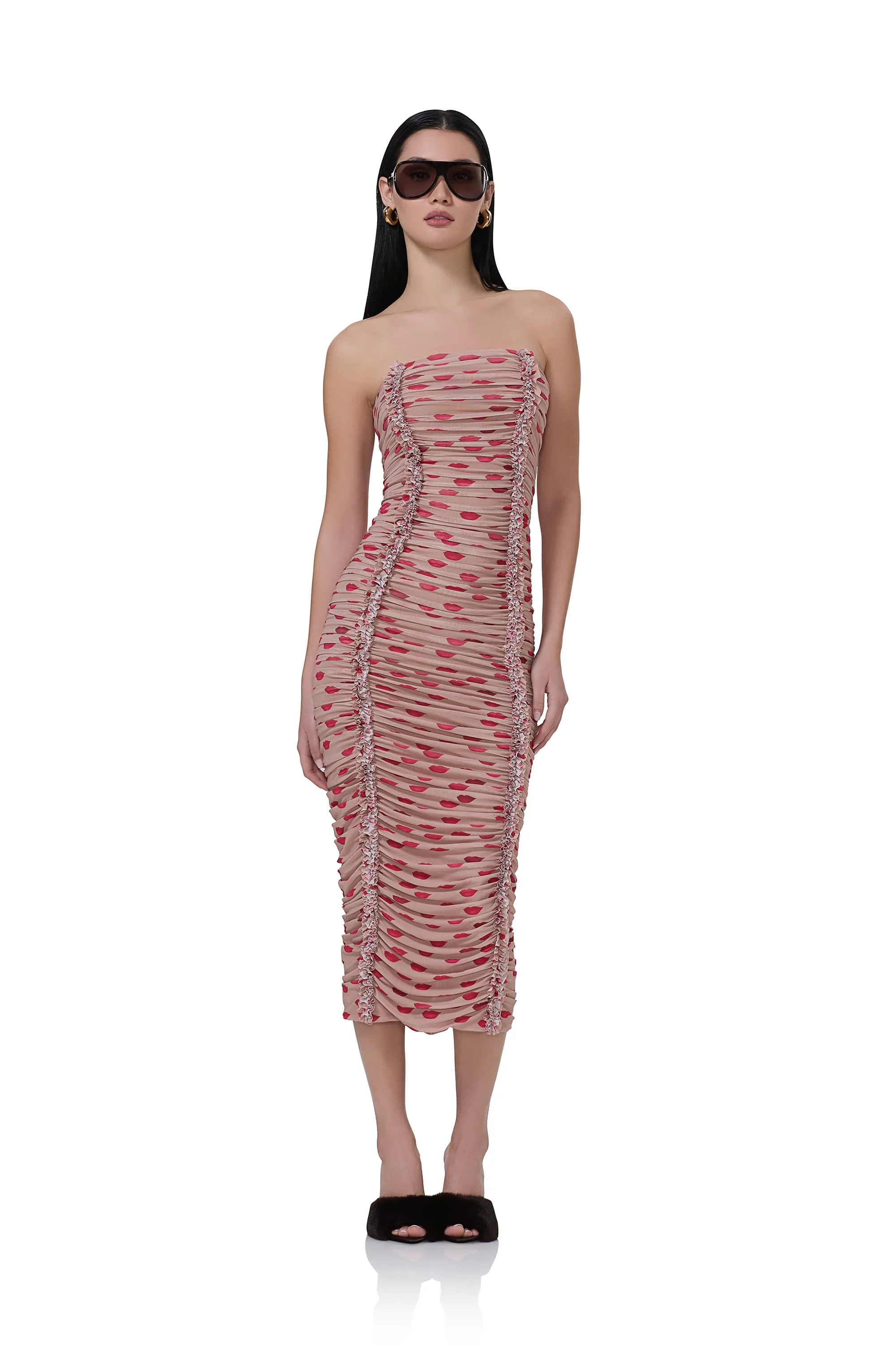 Yori Dress - Almond Kiss sold by AFRM