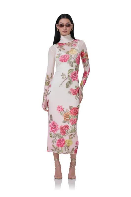 Shailene Dress - Falling Roses sold by AFRM