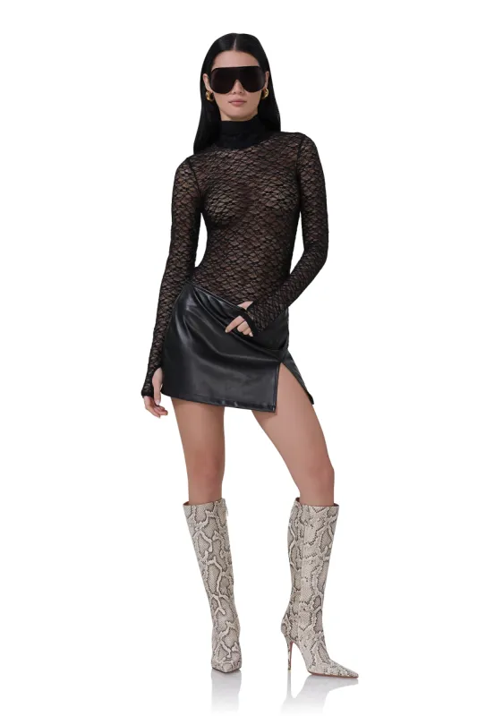 Zadie Lace Top - Noir made by AFRM