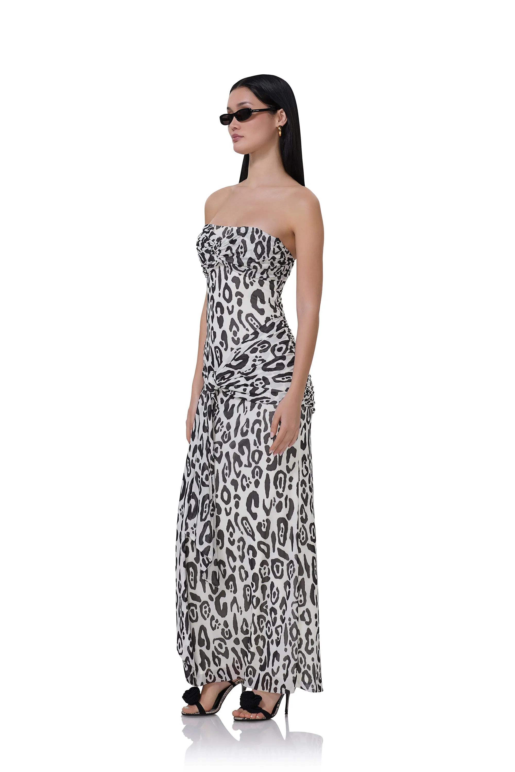 Rosalie Dress - Stark Leopard sold by AFRM product image thumbnail 2