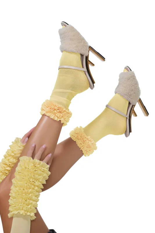 AFRM Ruffle Socks - Buttercup sold by AFRM