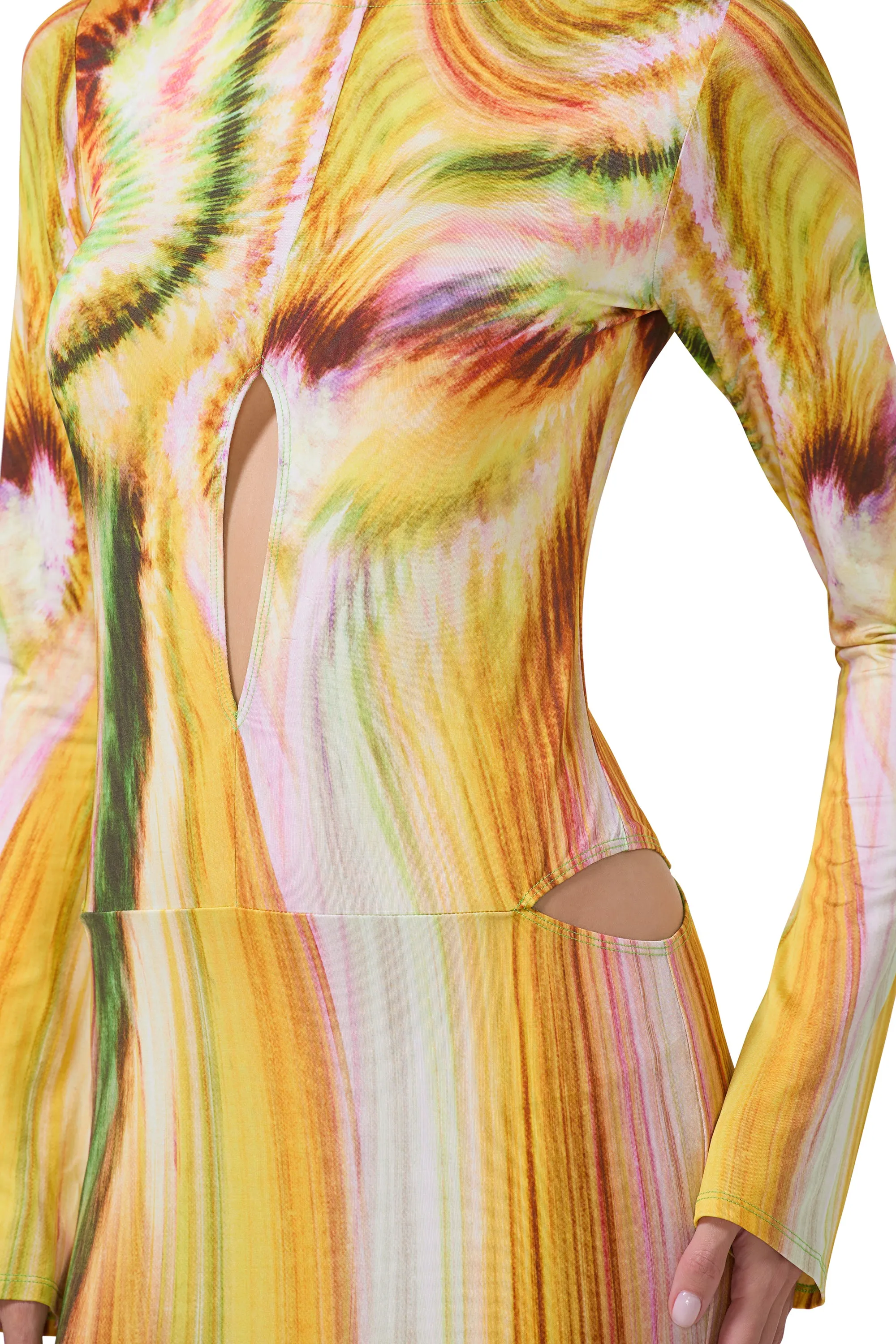 Nadine Dress - Lime Swirl sold by AFRM product image thumbnail 5