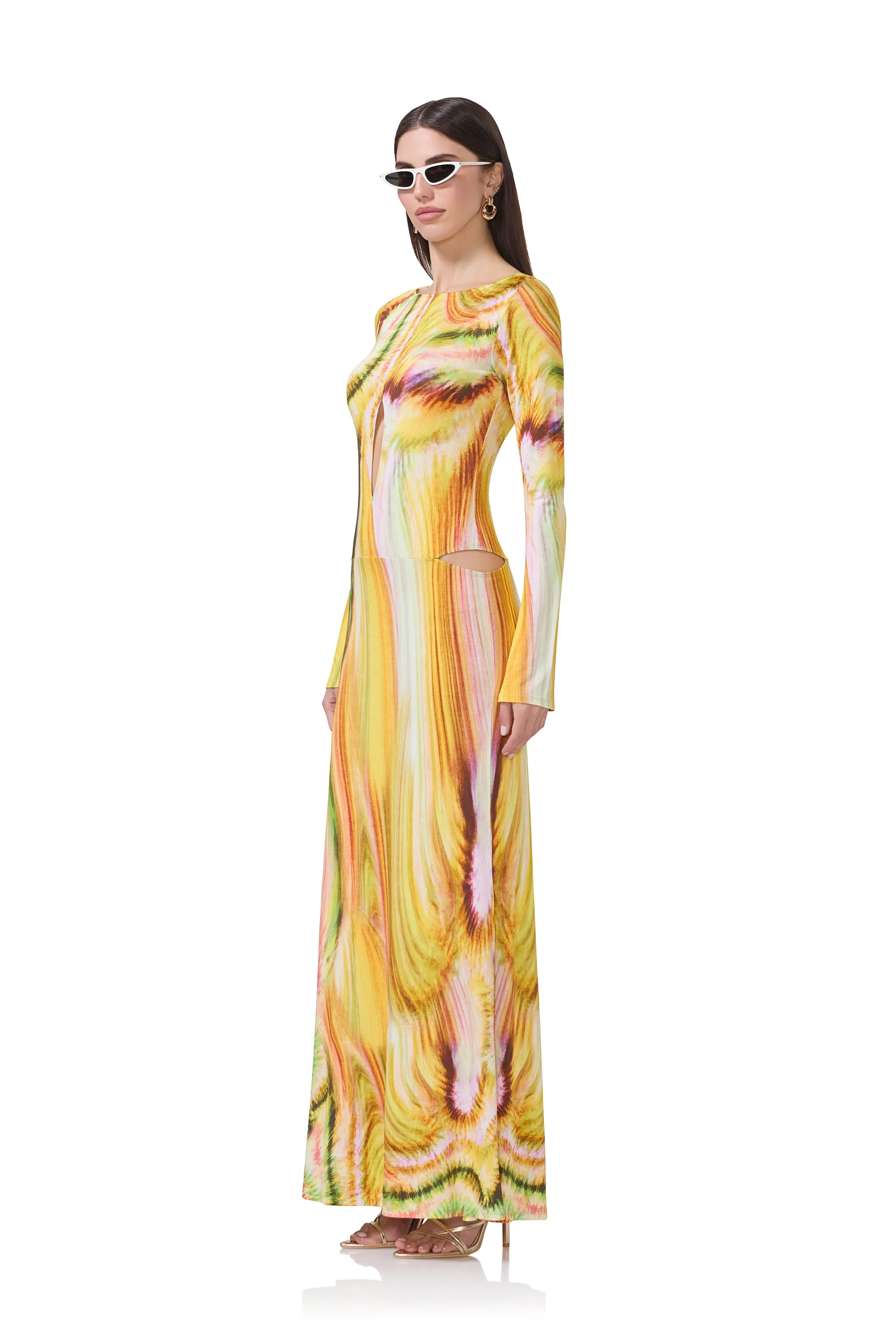 Nadine Dress - Lime Swirl sold by AFRM product image thumbnail 3
