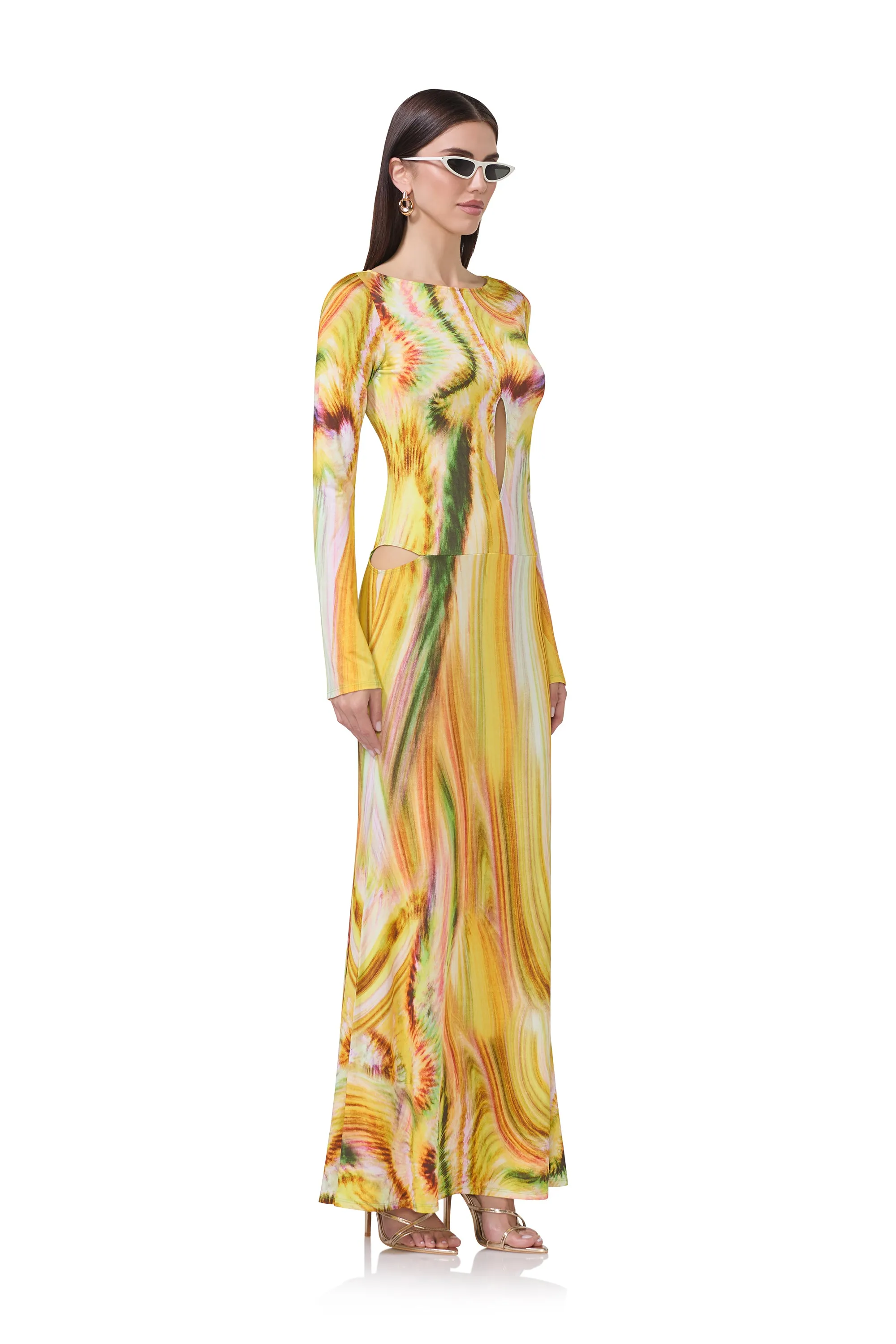 Nadine Dress - Lime Swirl sold by AFRM product image thumbnail 2