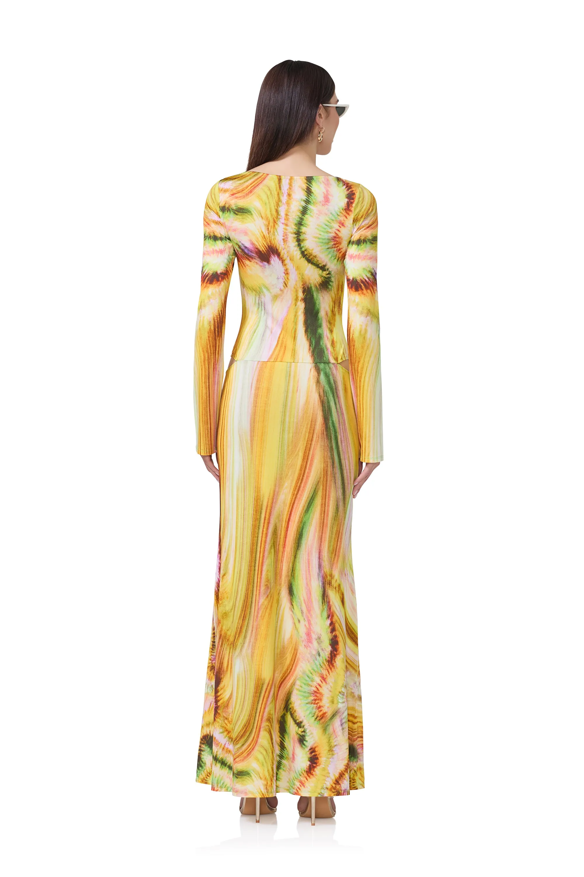 Nadine Dress - Lime Swirl sold by AFRM product image thumbnail 4