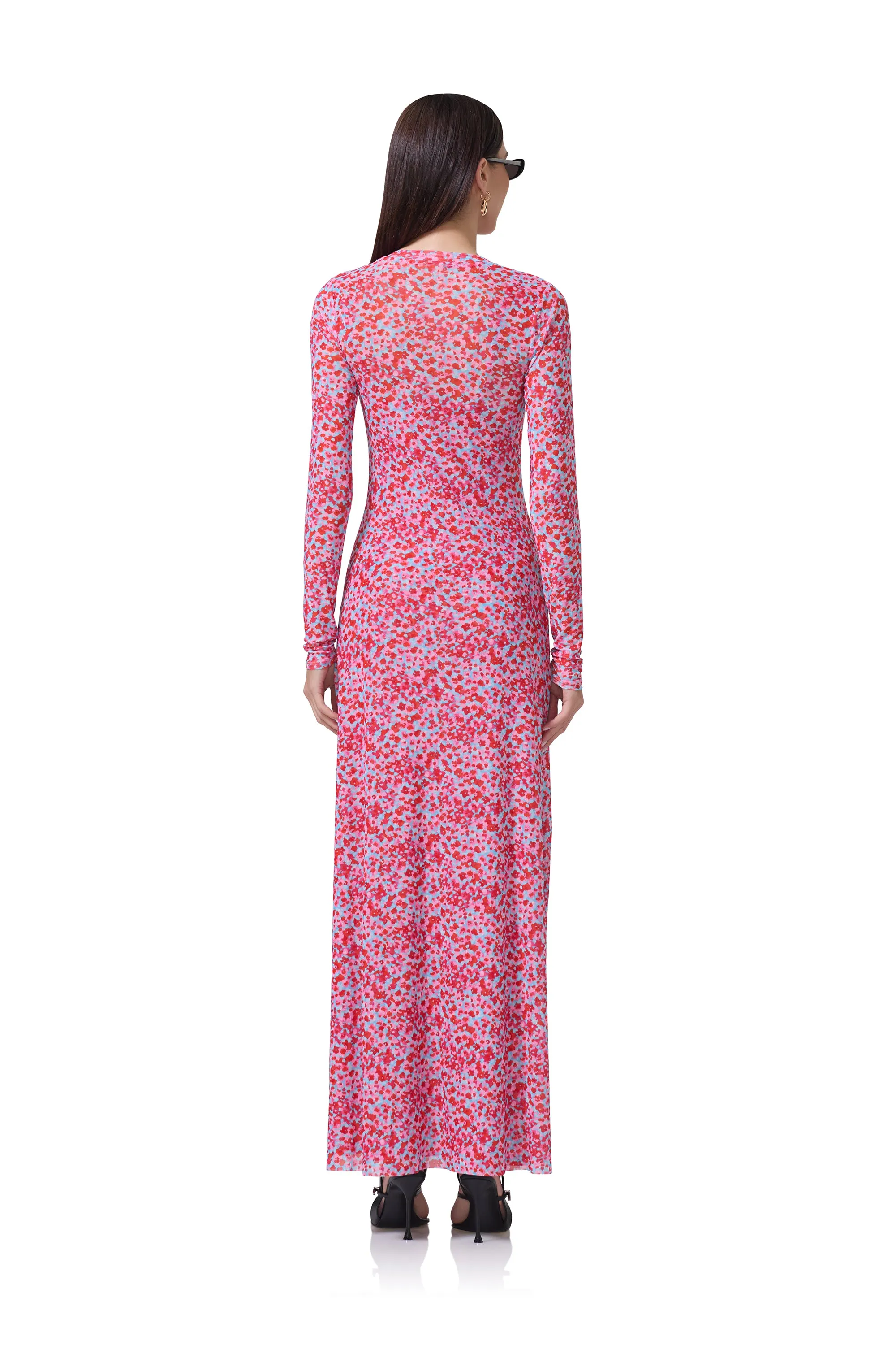 Paola Dress - Red Ditsy sold by AFRM product image thumbnail 4