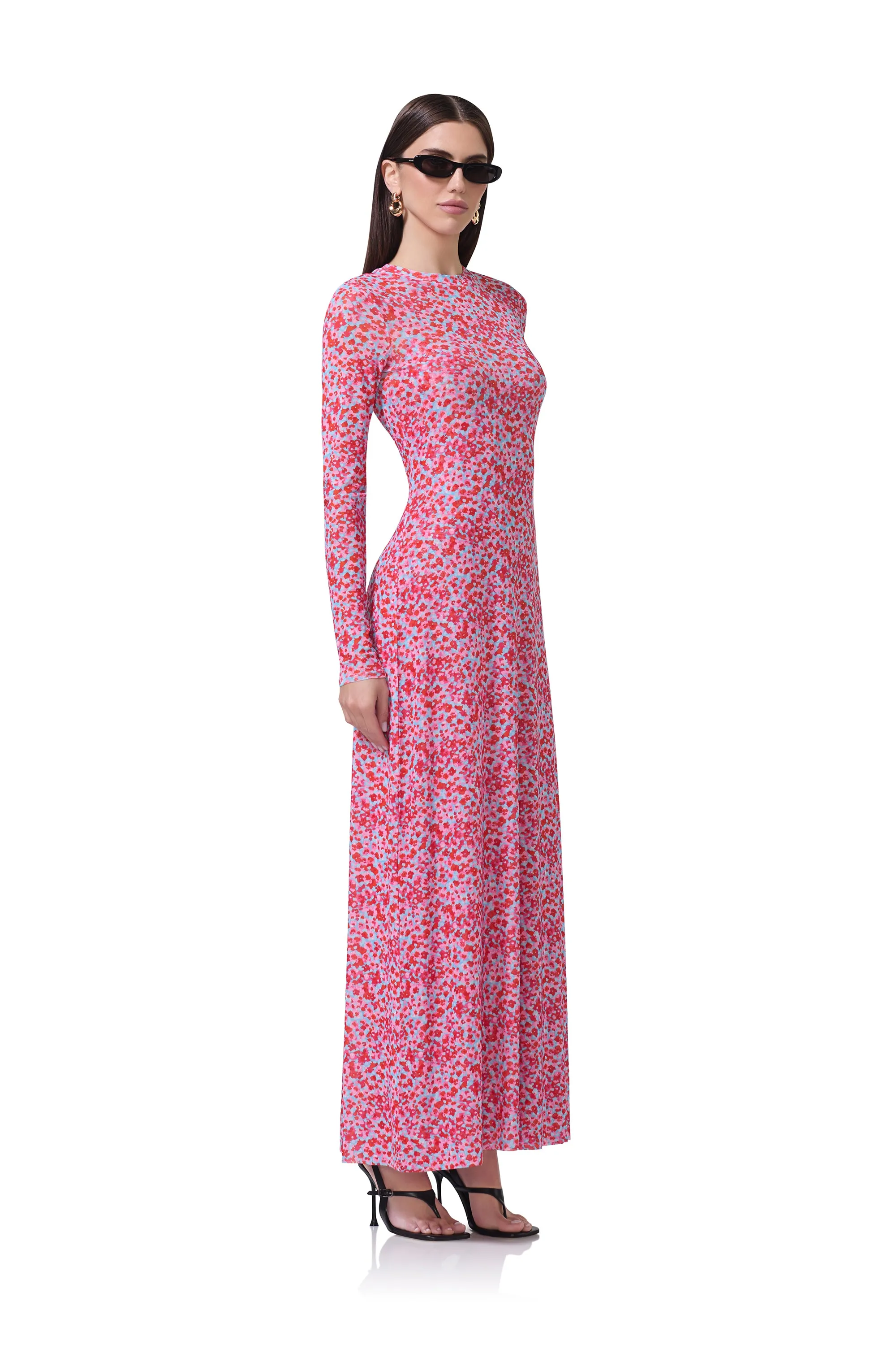 Paola Dress - Red Ditsy sold by AFRM product image thumbnail 2