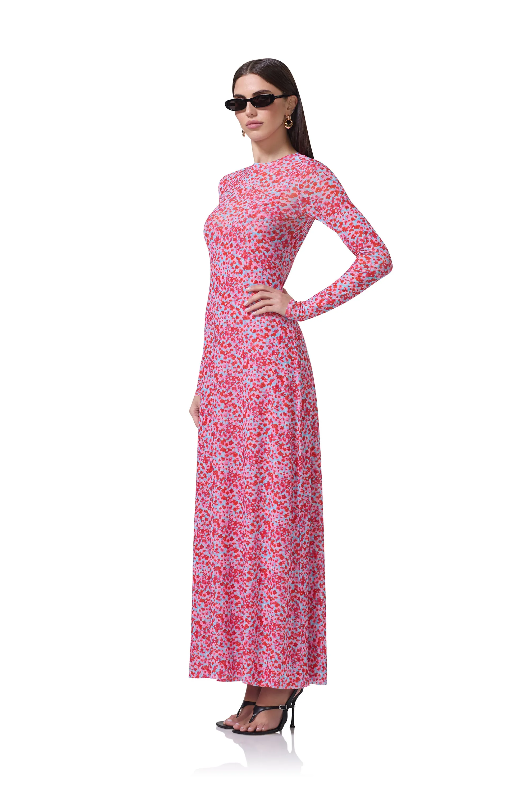 Paola Dress - Red Ditsy sold by AFRM product image thumbnail 3
