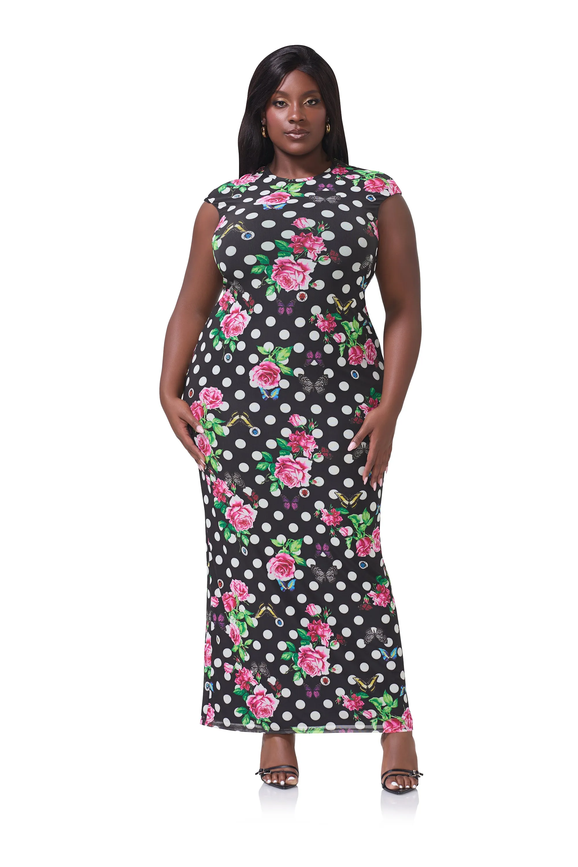 Cody Dress - Rose Dot sold by AFRM product image thumbnail 2
