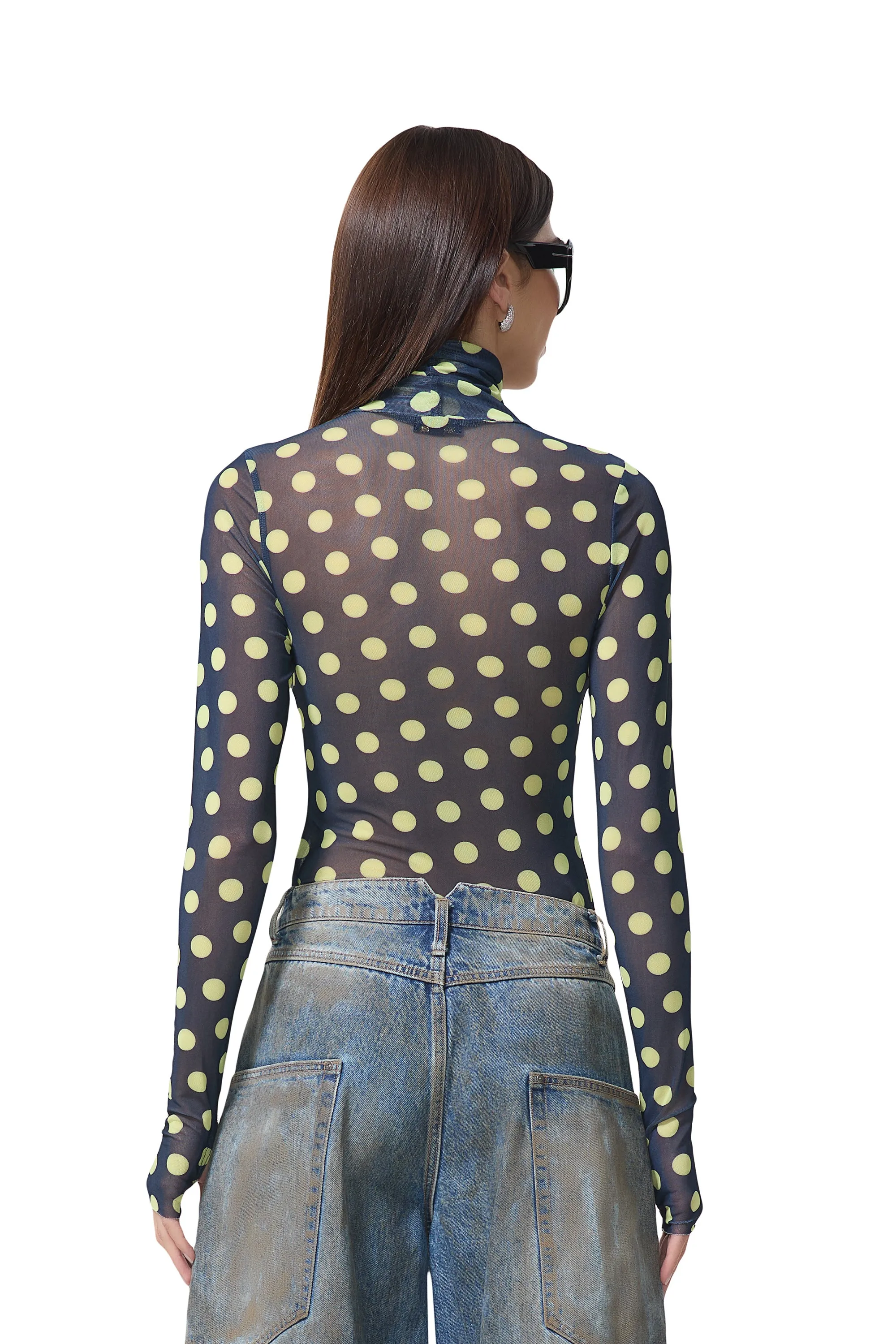 Zadie Top - Navy Dot sold by AFRM product image thumbnail 4