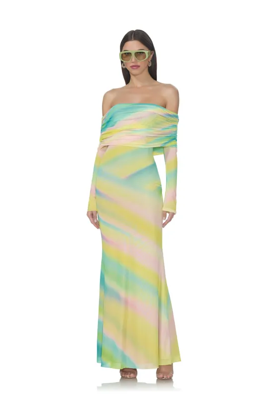 Thelma Dress - Rainbow Stripe sold by AFRM