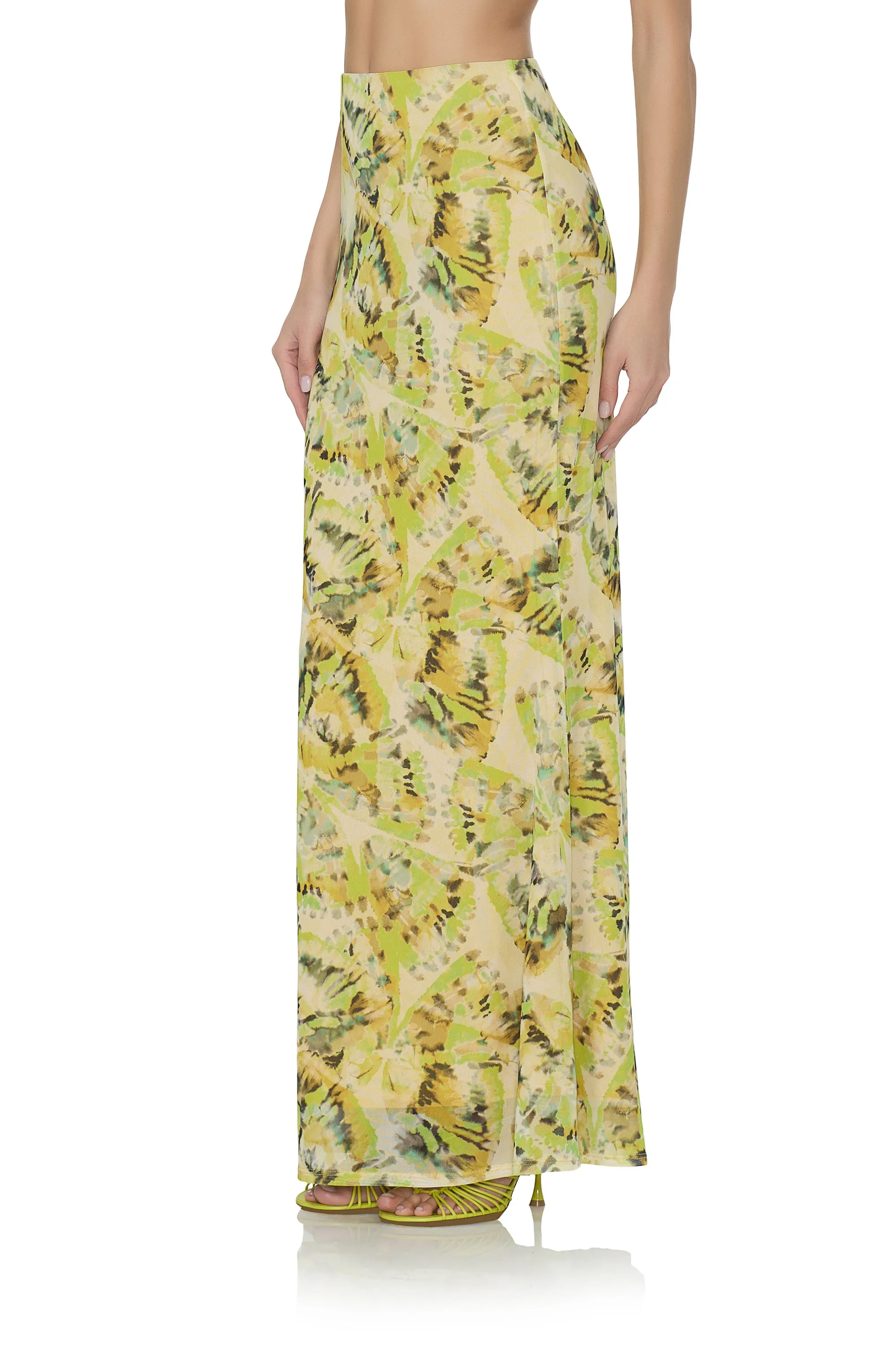 Tegan Maxi Skirt - Lime Wing sold by AFRM product image thumbnail 4