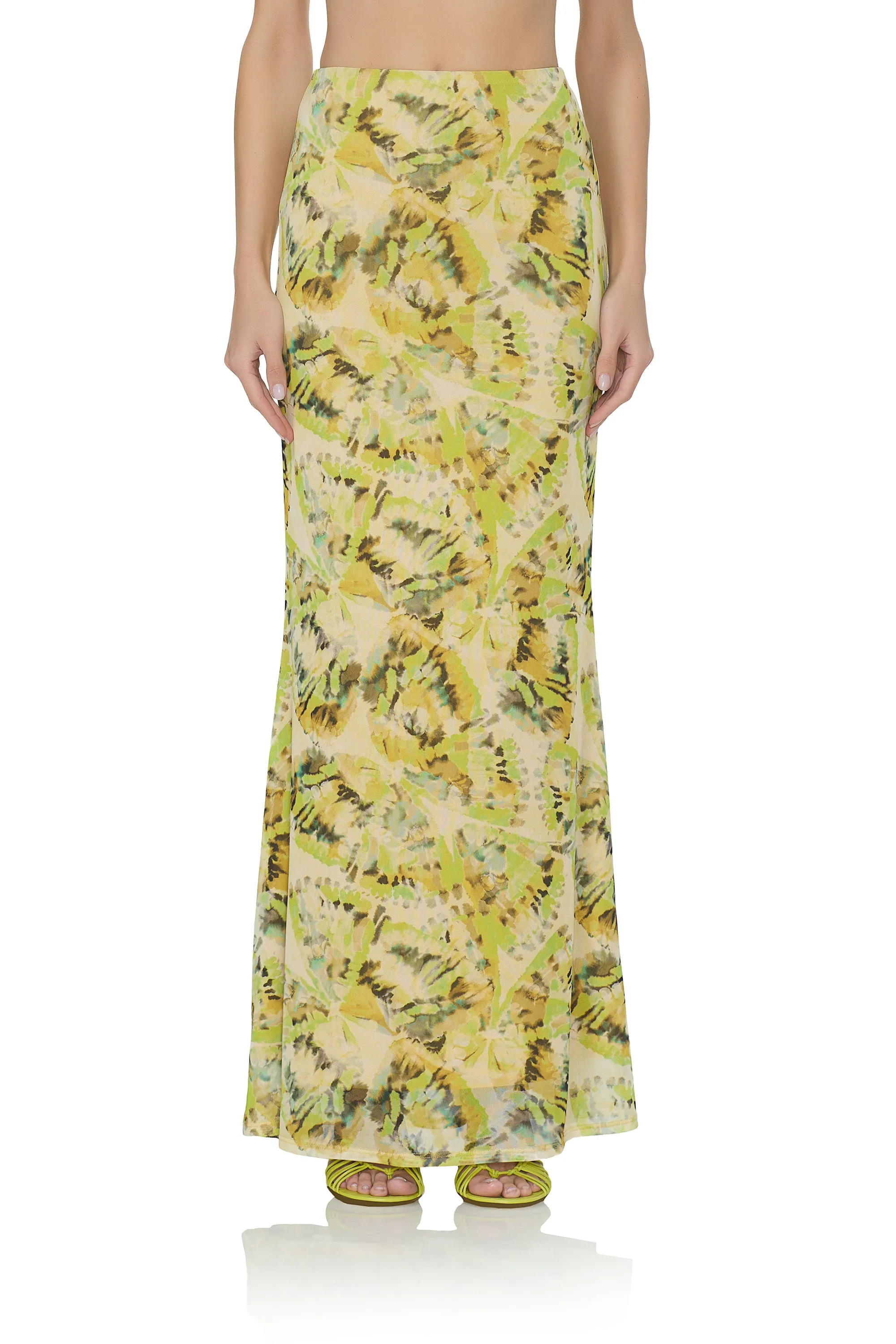 Tegan Maxi Skirt - Lime Wing sold by AFRM product image thumbnail 2