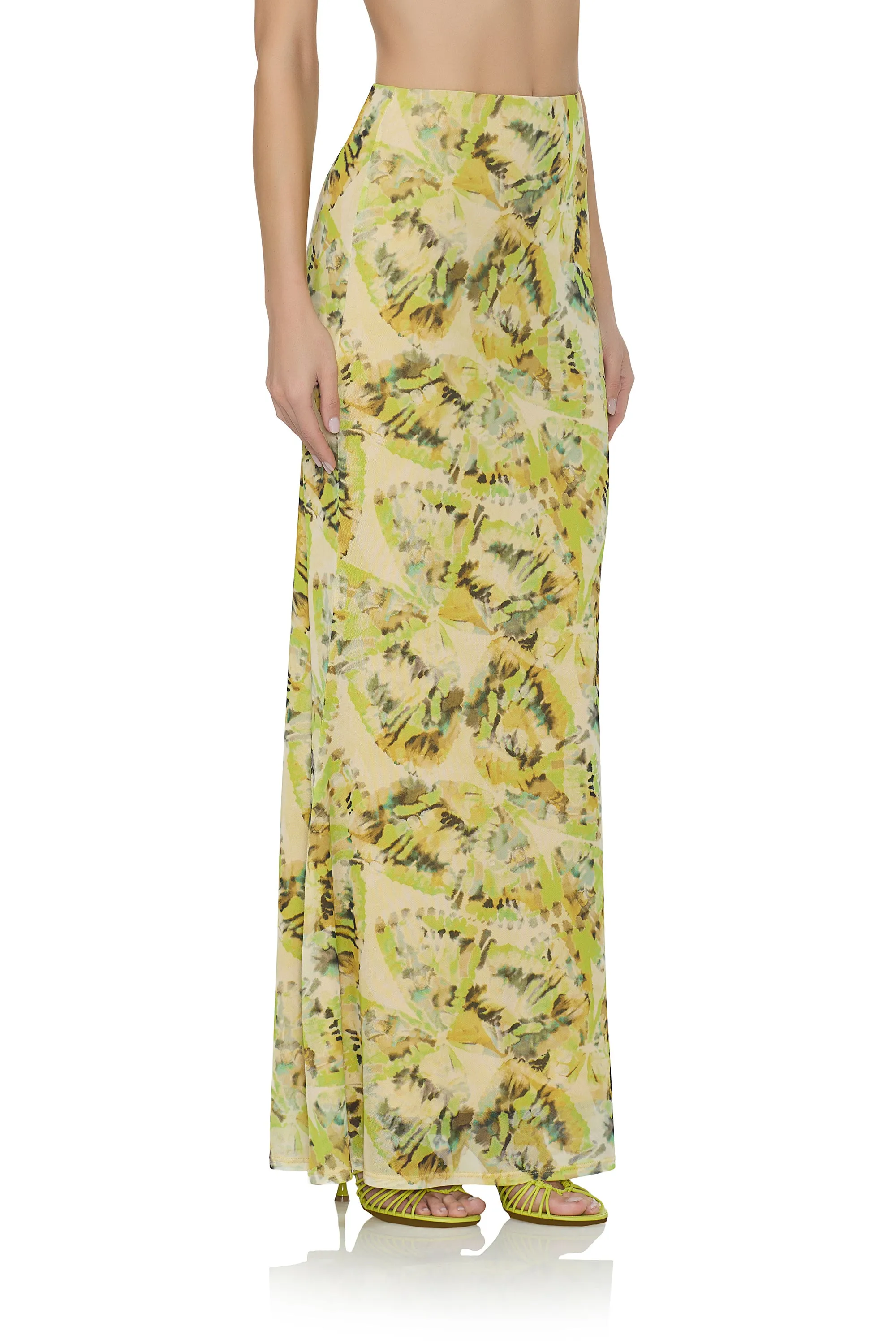 Tegan Maxi Skirt - Lime Wing sold by AFRM product image thumbnail 3