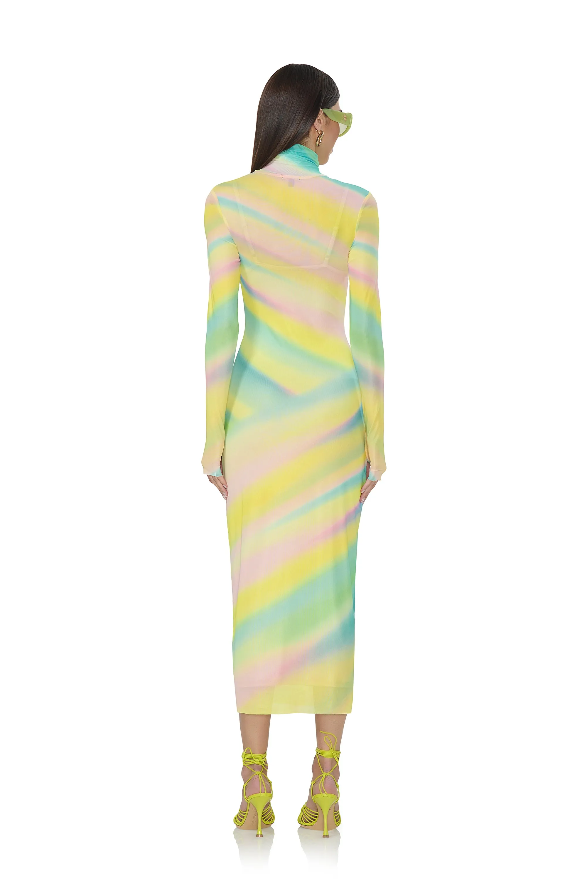 Shailene Dress - Rainbow Stripe sold by AFRM product image thumbnail 4