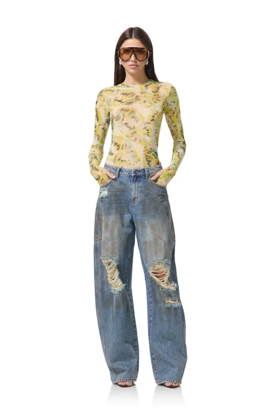 Kaylee Top - Lime Wing sold by AFRM