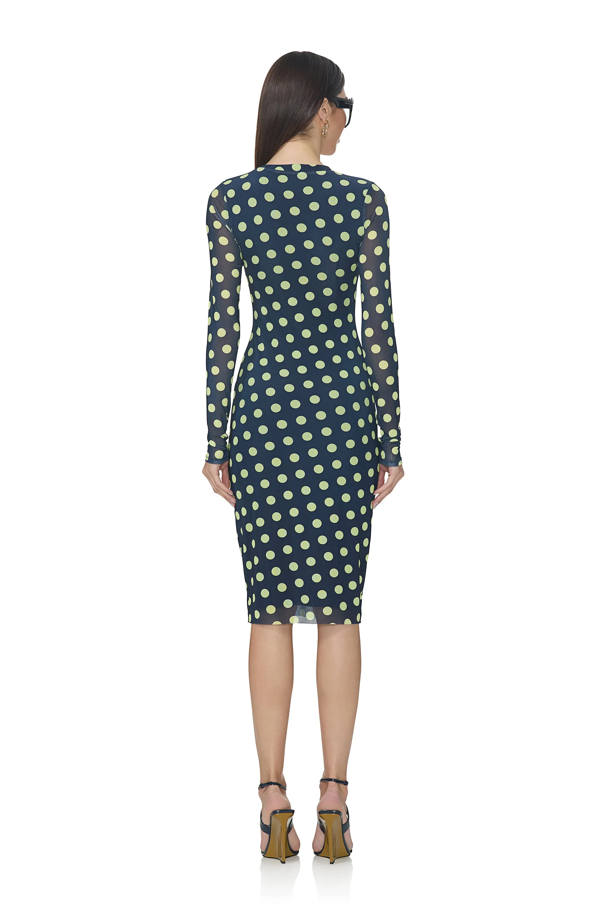 Diane Dress - Navy Dot sold by AFRM product image thumbnail 4