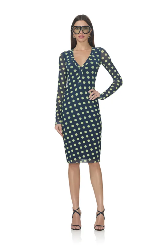Diane Dress - Navy Dot sold by AFRM