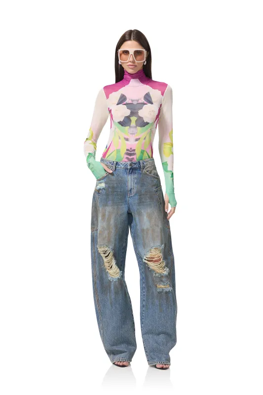 Zadie Top - Mirror Tropical sold by AFRM