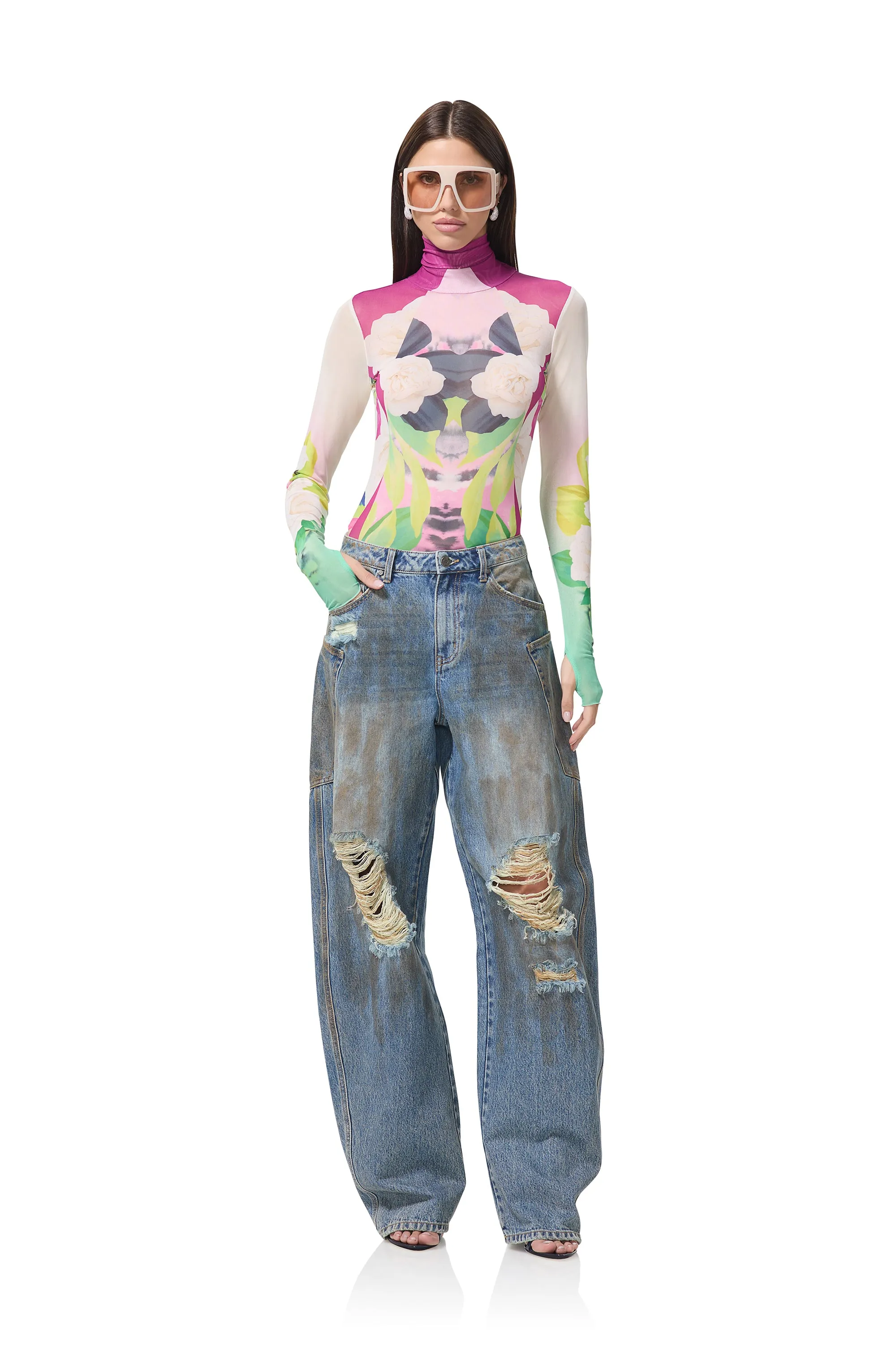 Zadie Top - Mirror Tropical sold by AFRM