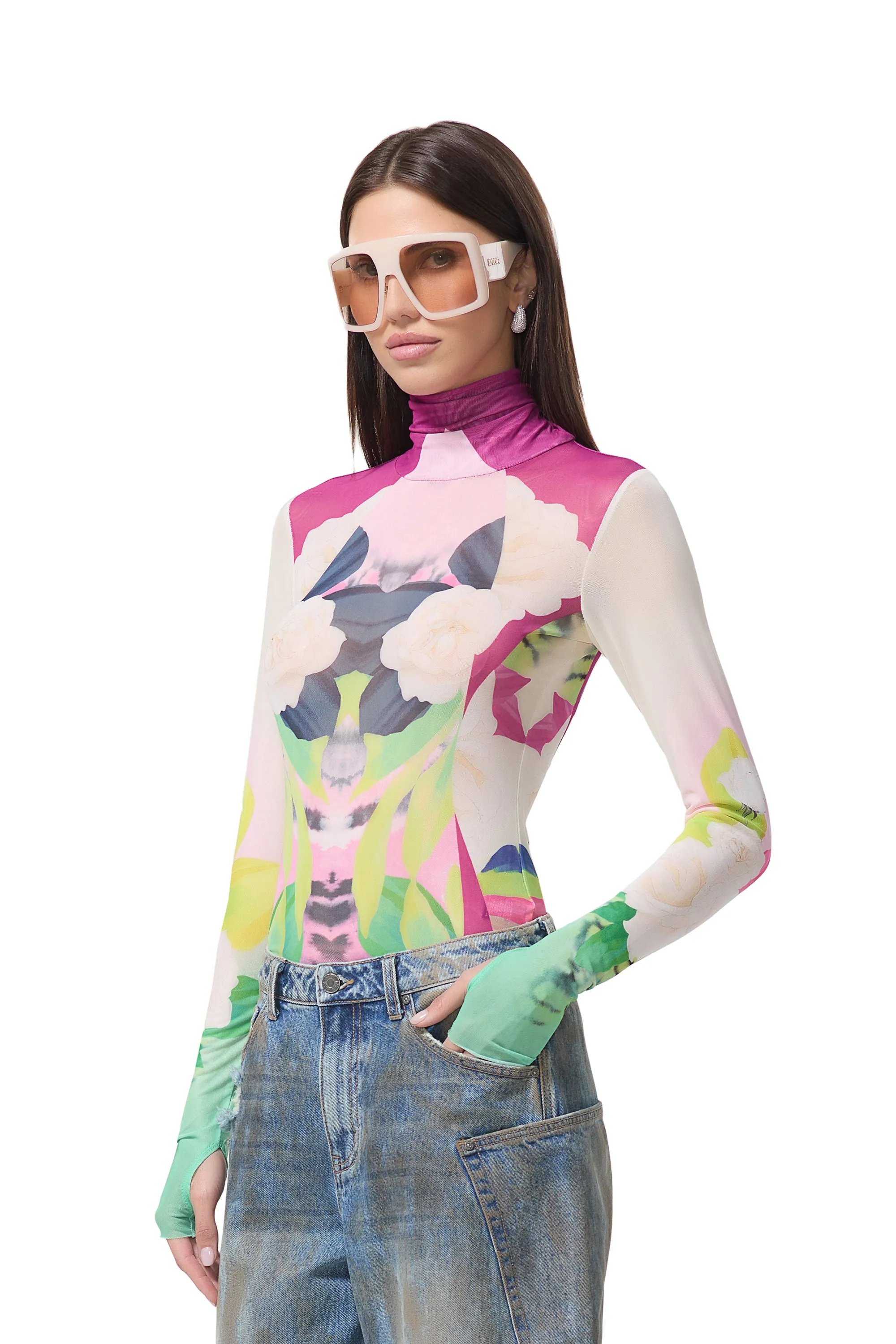 Zadie Top - Mirror Tropical sold by AFRM product image thumbnail 3