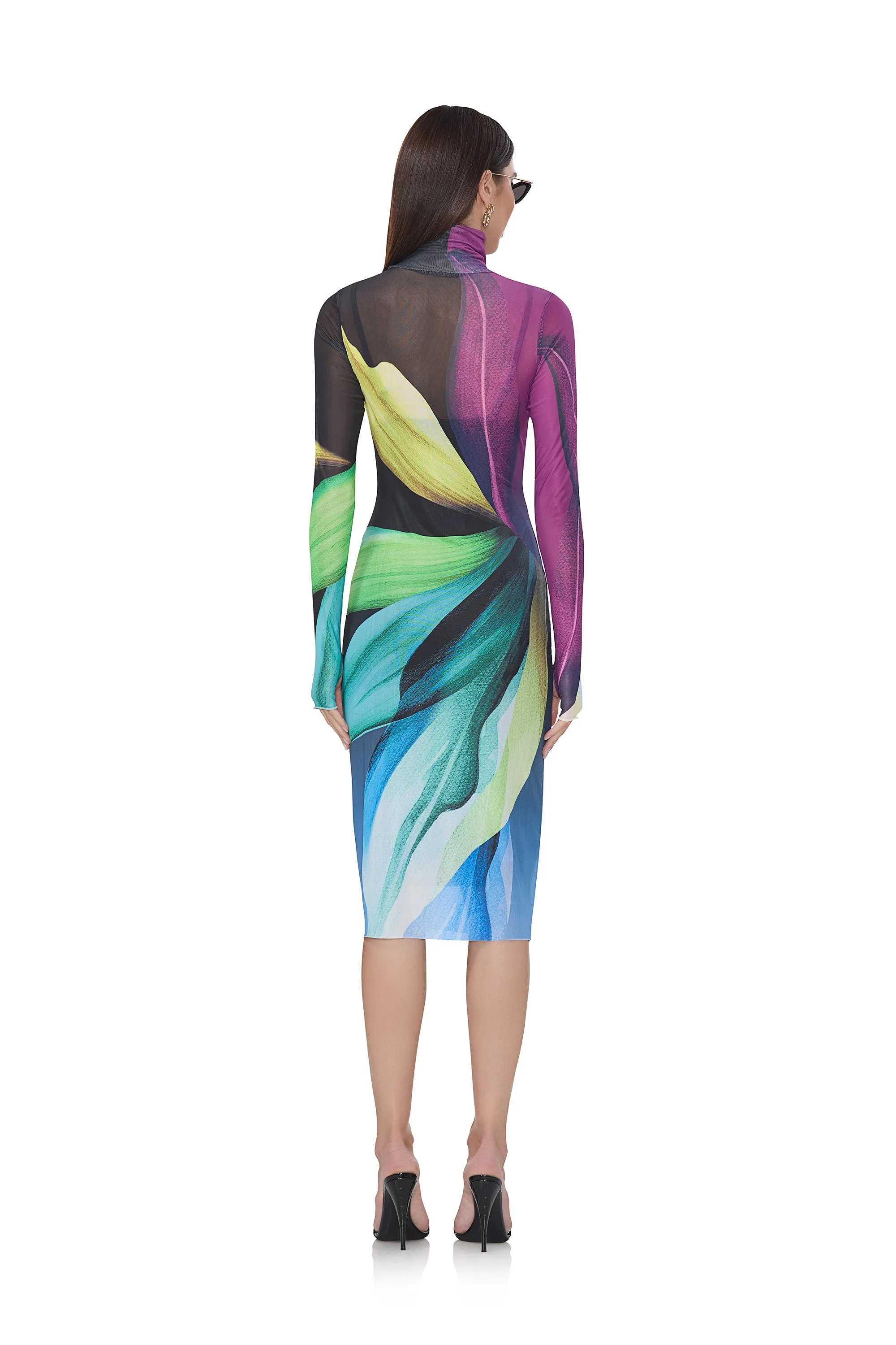 Shona Dress - Black Lotus sold by AFRM product image thumbnail 4